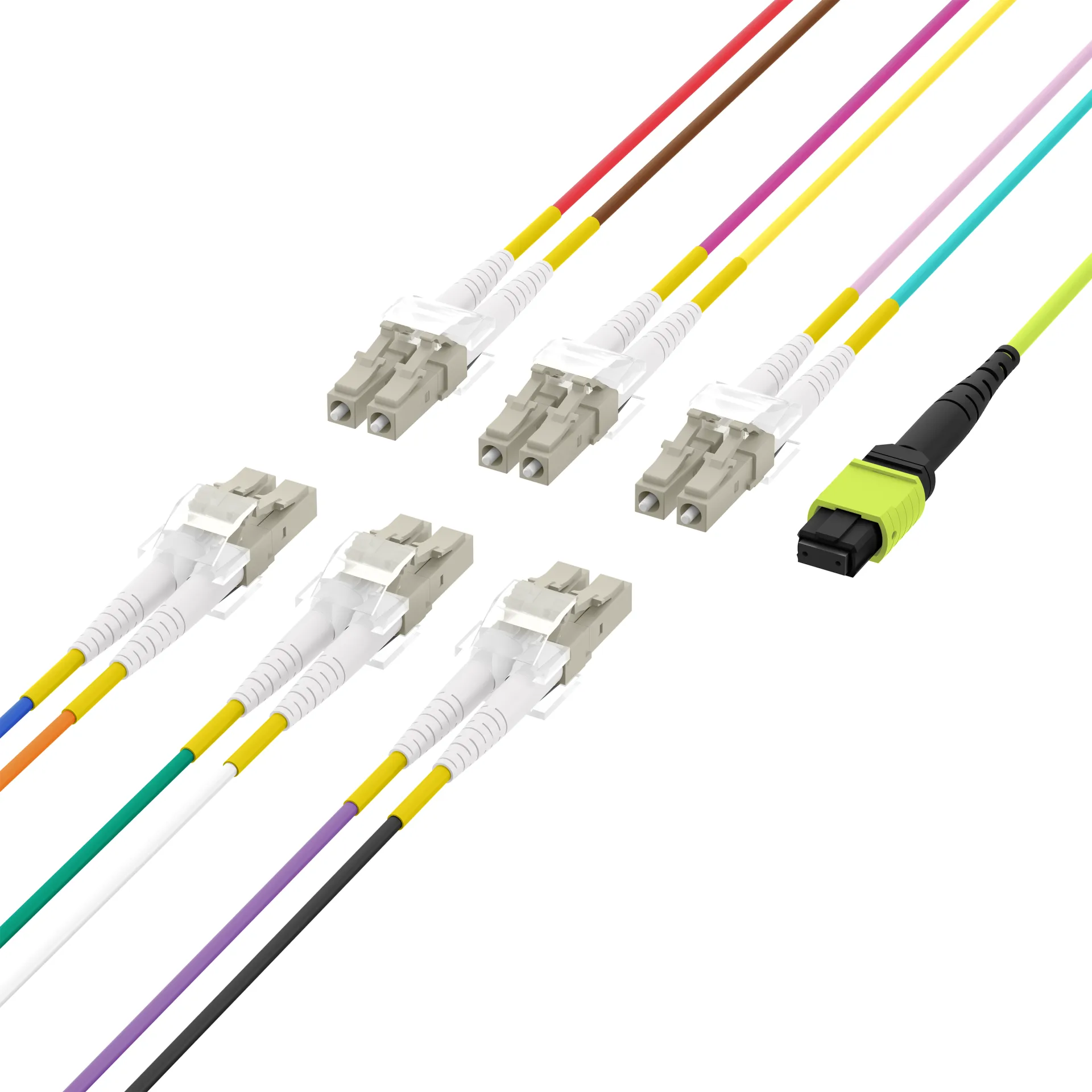MTP®(F)-LC Trunkkabel OM5 12 Fasern Typ B LSZH limettengrün 3m – Bild 3