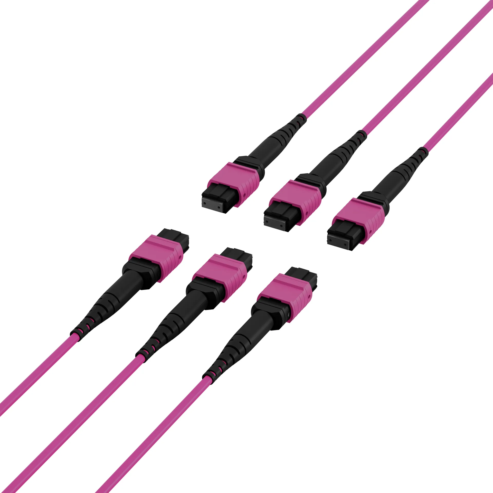 MTP®(F)-MTP®(F) Patchkabel OM4 72 Fasern Typ A LSZH erika-violett 5m – Bild 3