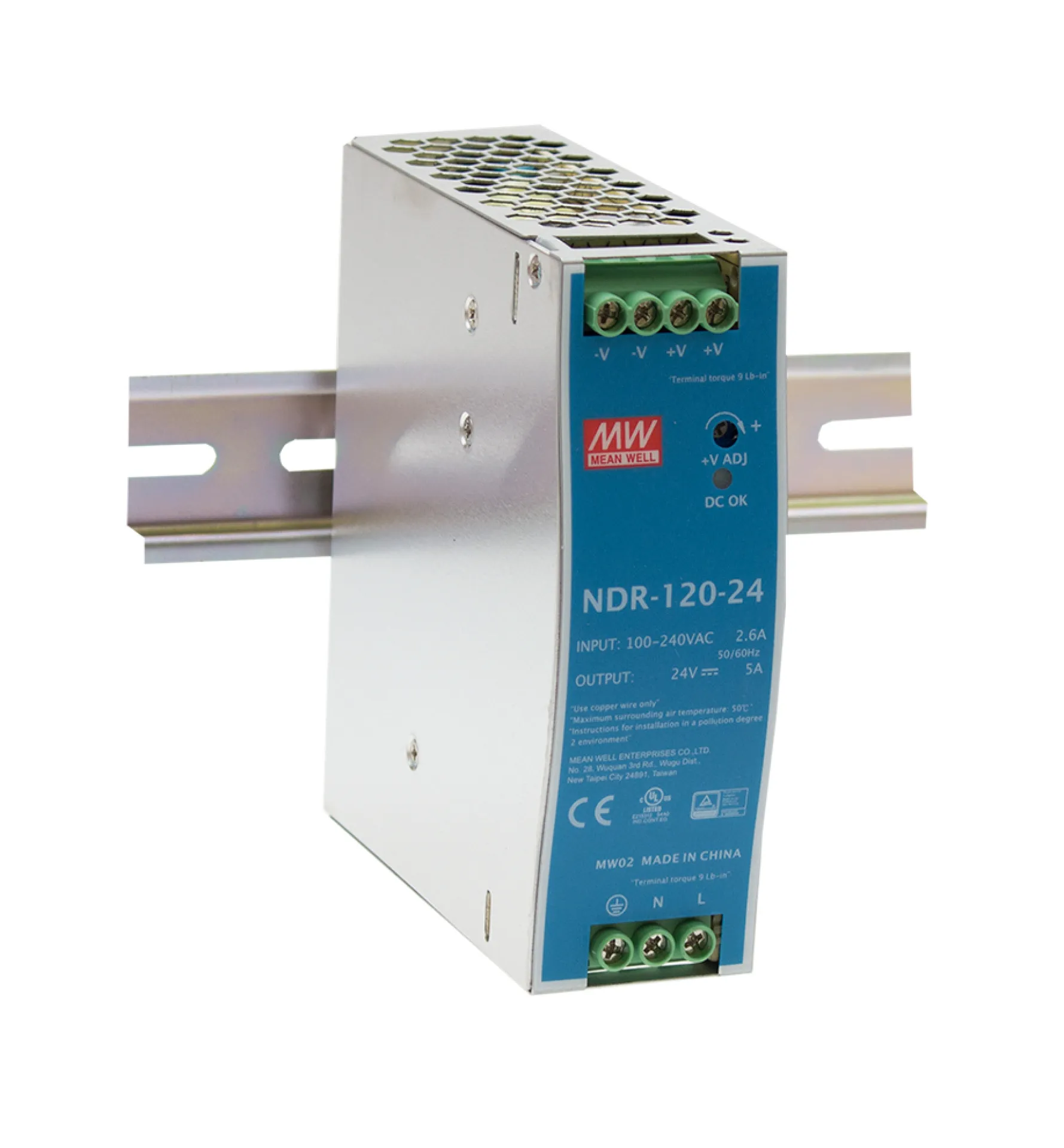 Hutschienen-Netzteil 24V, 3.2A, 75W, Mean Well – Bild 2