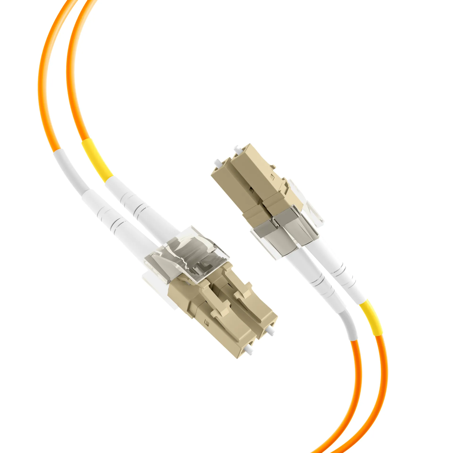 Duplex Patchkabel LC-LC OM2 1m LSZH 2mm orange – Bild 2
