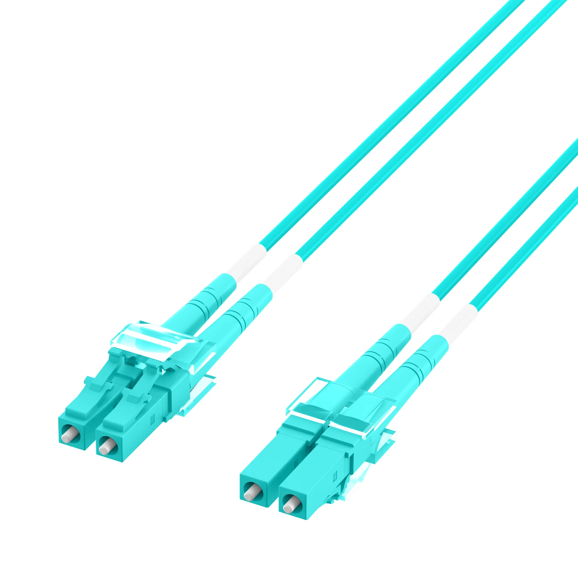 Duplex Patchkabel LC-LC OM3 0,5m LSZH 2mm aqua – Bild 7