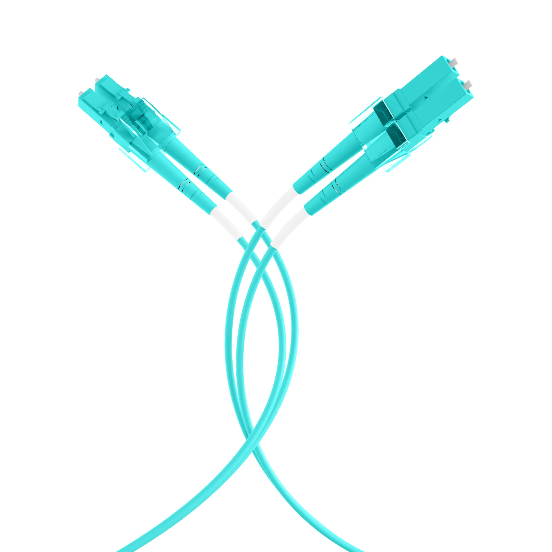 Duplex Patchkabel LC-LC OM3 0,5m LSZH 2mm aqua – Bild 8