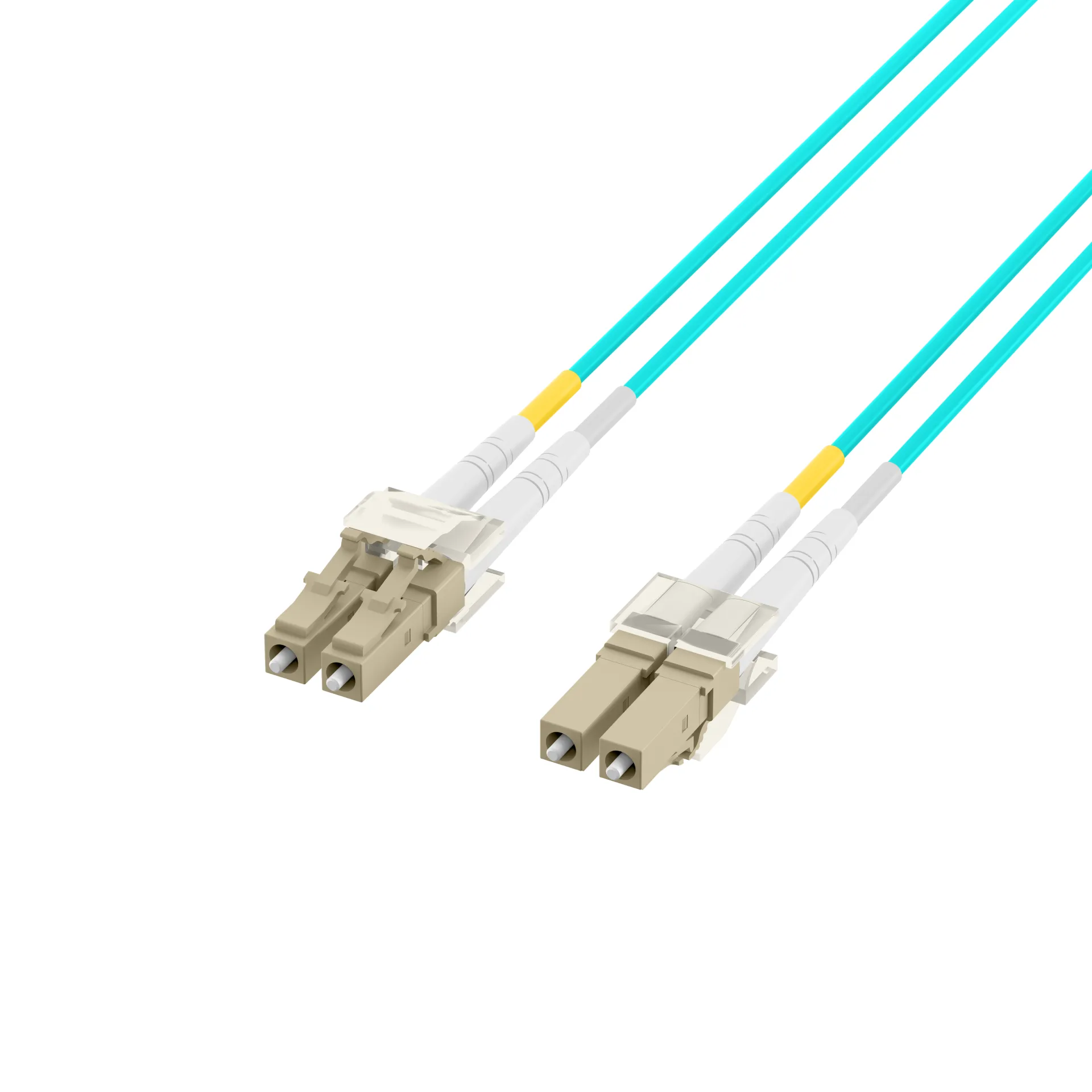 Duplex Patchkabel LC-LC OM3 3m LSZH 2mm aqua – Bild 3
