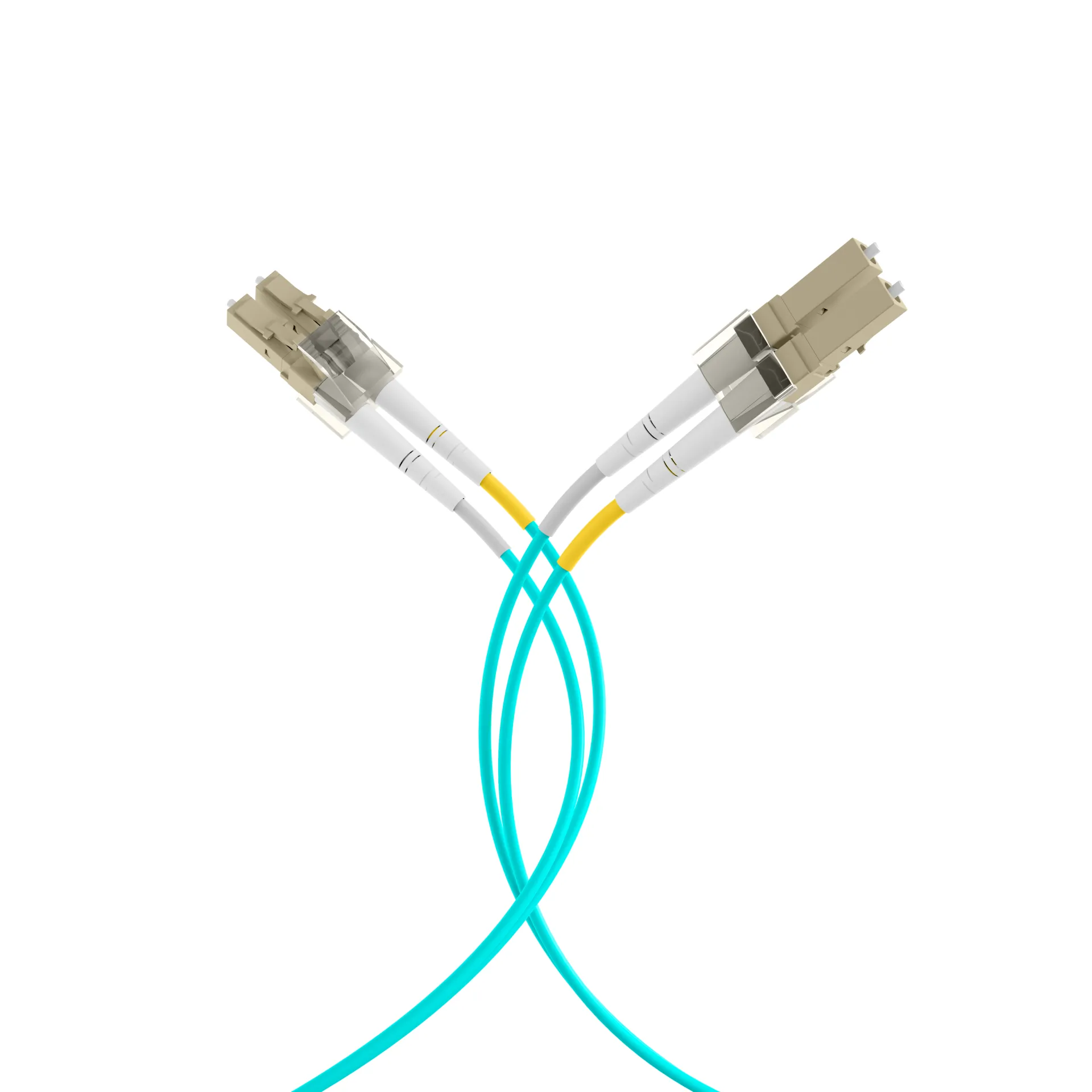 Duplex Patchkabel LC-LC OM3 3m LSZH 2mm aqua – Bild 4