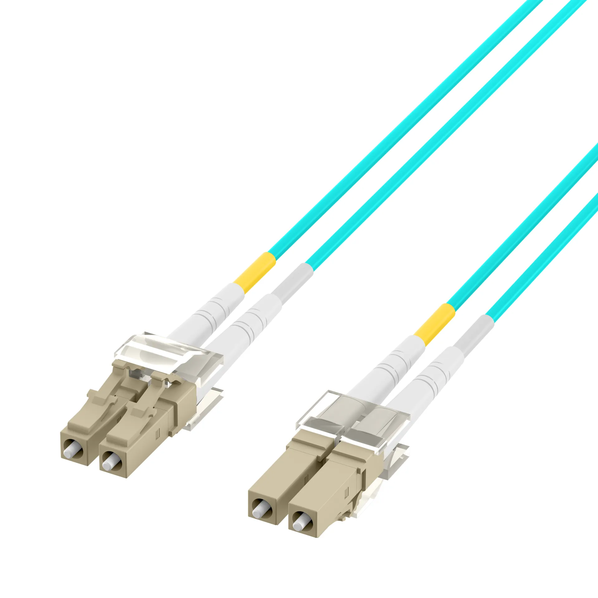 Duplex Patchkabel Flat-Twin LC-LC OM3 1m LSZH 3x5mm aqua – Bild 7