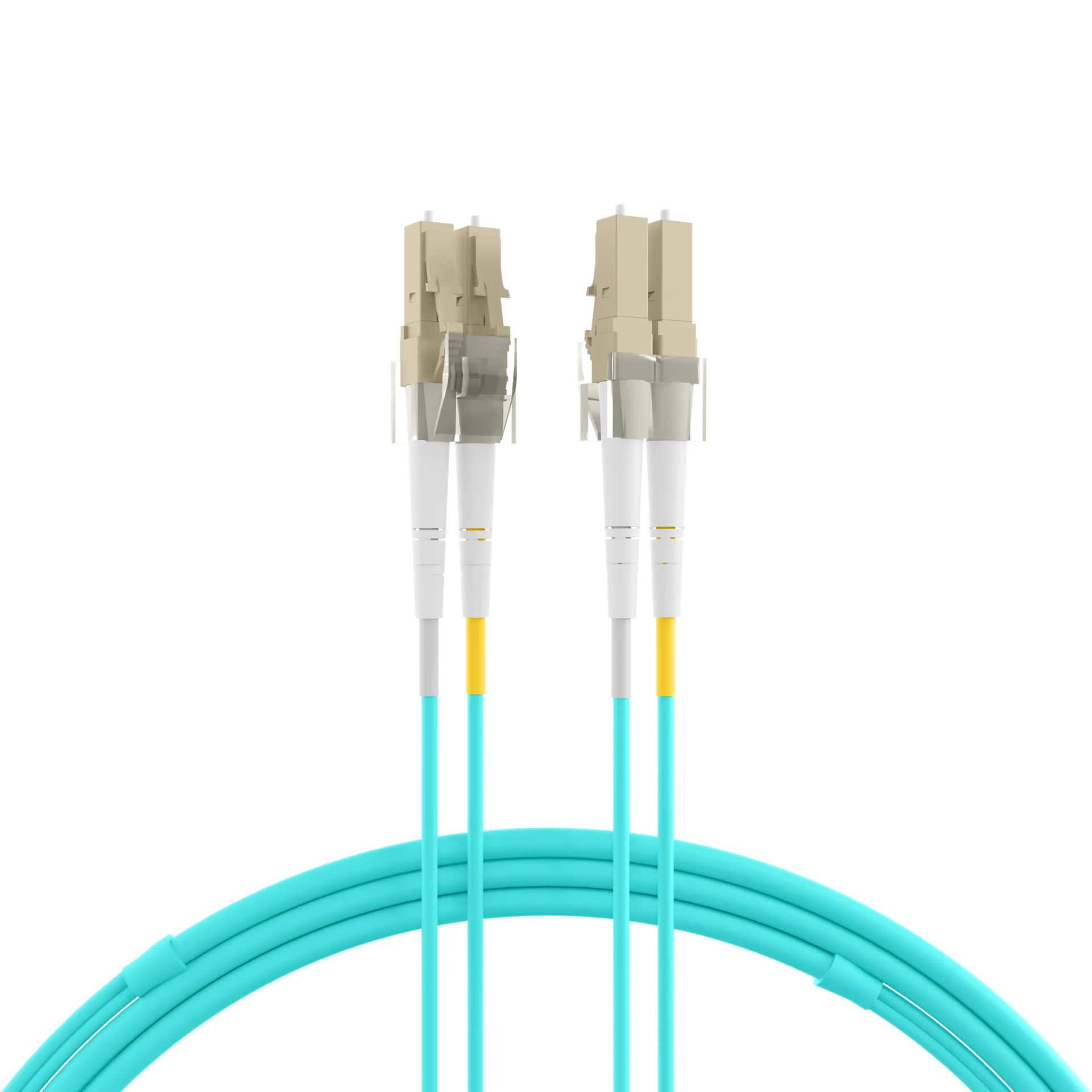 Duplex Patchkabel Flat-Twin LC-LC OM3 1m LSZH 3x5mm aqua – Bild 9