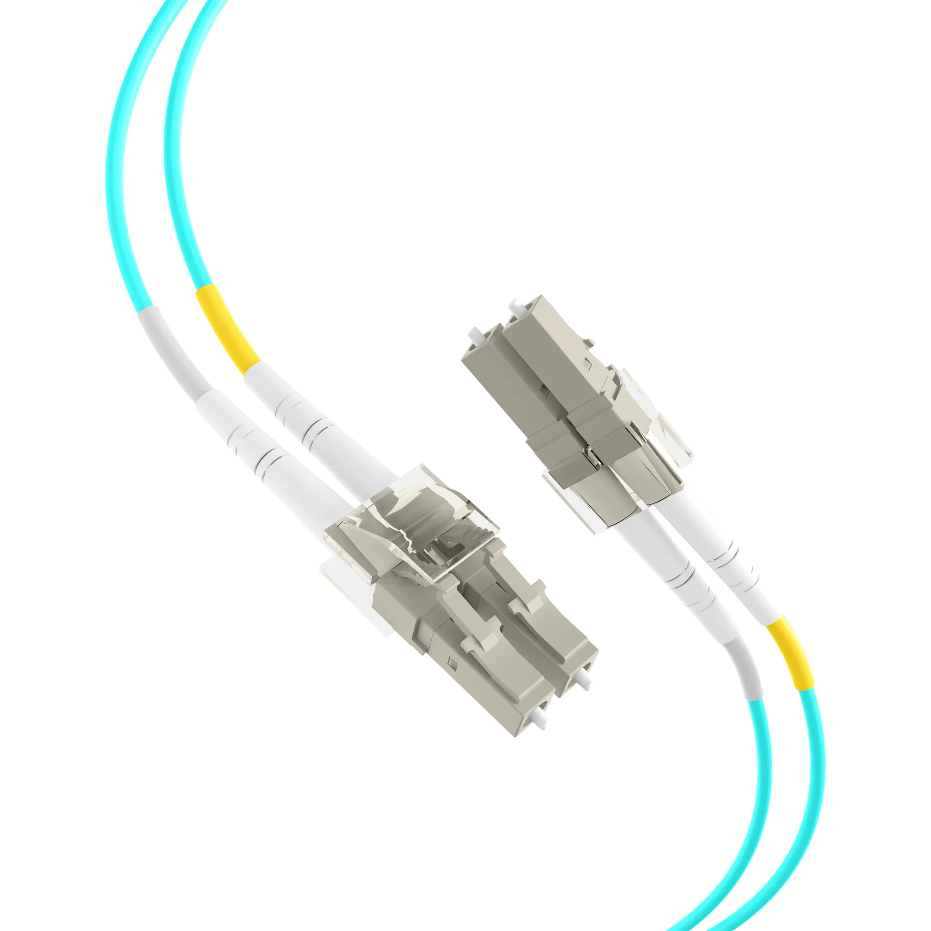 Duplex Patchkabel Flat-Twin LC-LC OM3 3m LSZH 3x5mm aqua – Bild 10