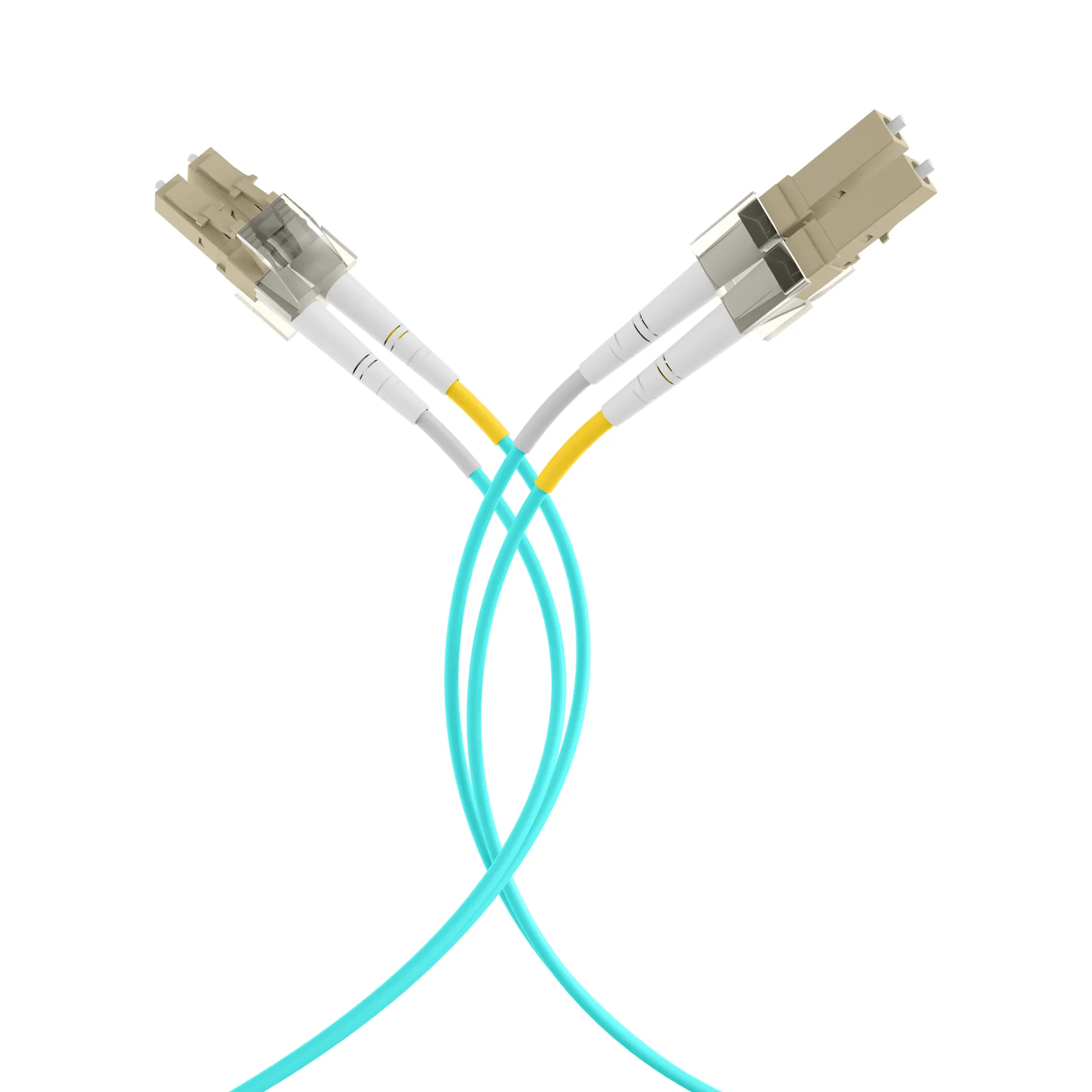 Duplex Patchkabel Flat-Twin LC-LC OM3 3m LSZH 3x5mm aqua – Bild 4