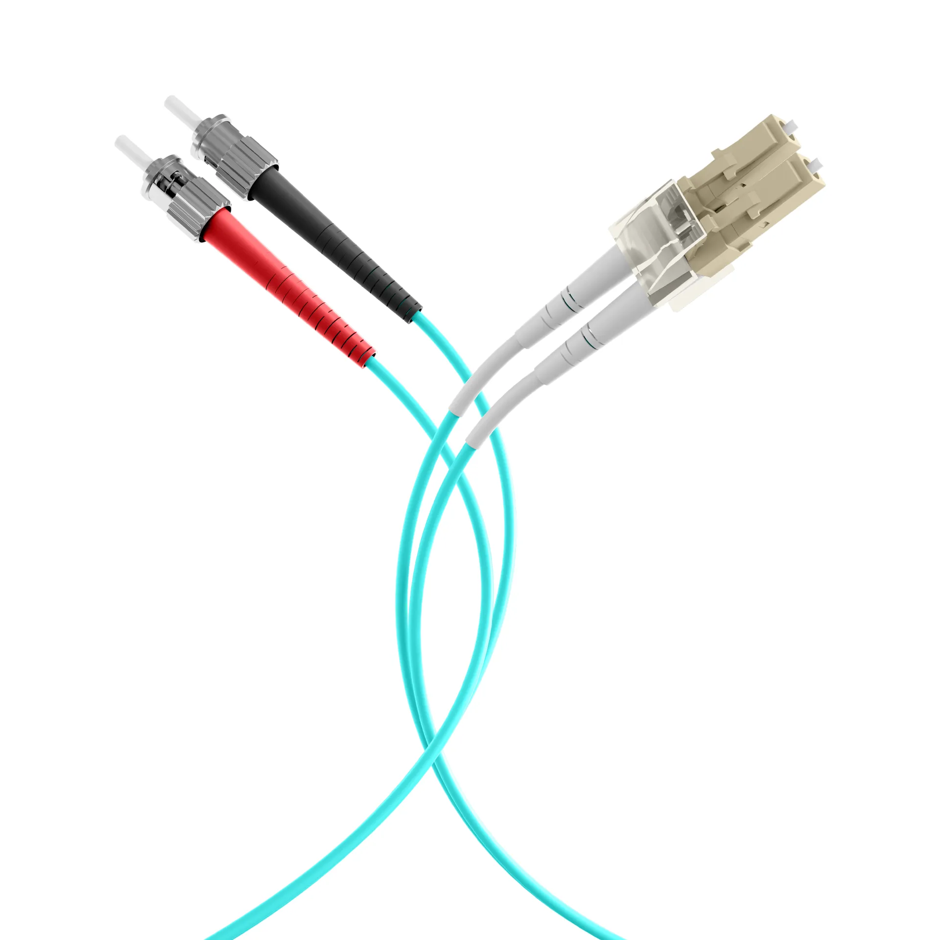 Duplex Patchkabel LC-ST OM3 2m LSZH 2mm aqua – Bild 8