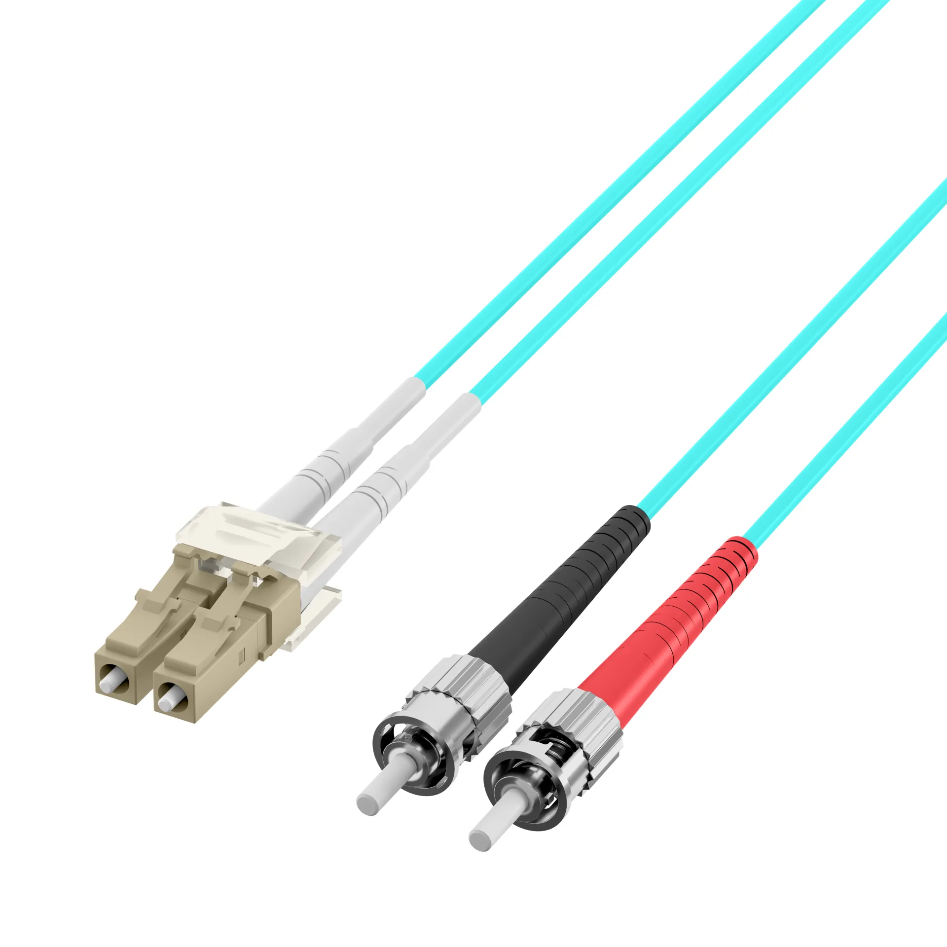 Duplex Patchkabel LC-ST OM3 2m LSZH 2mm aqua – Bild 11