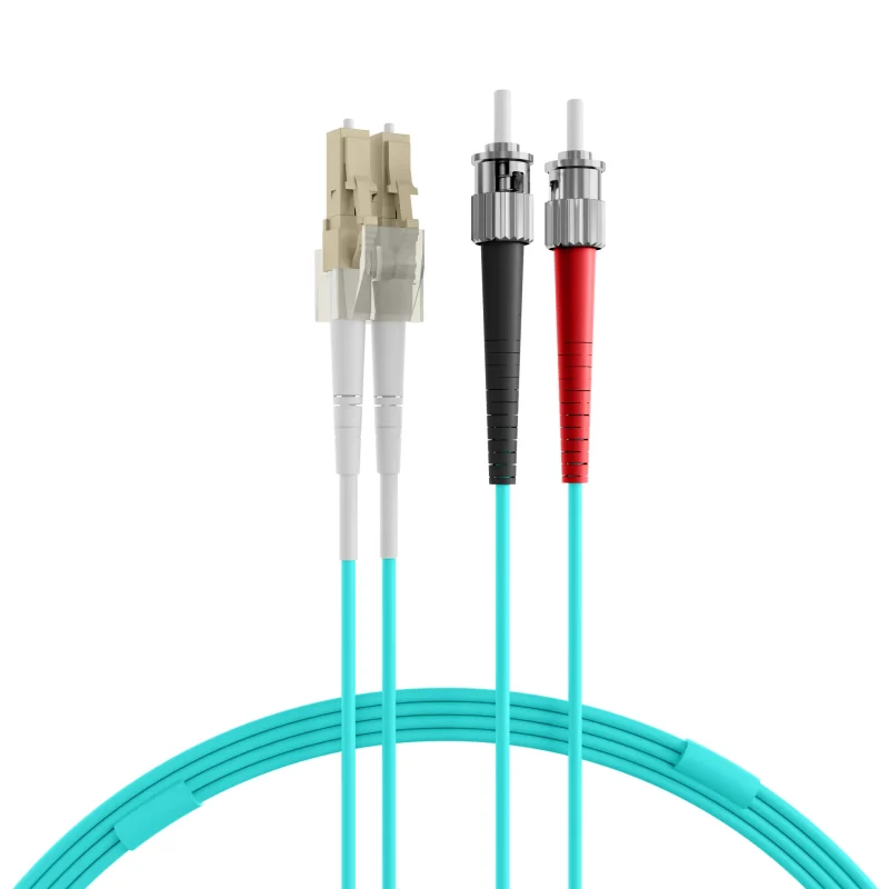 Duplex Patchkabel LC-ST OM3 7,5m LSZH 2mm aqua