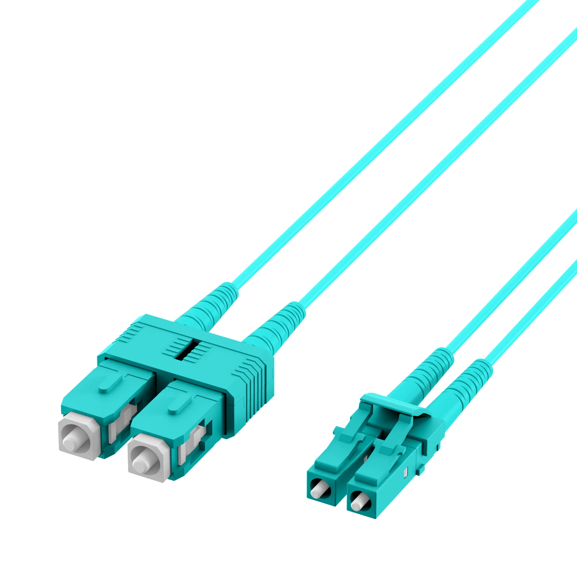 Duplex Patchkabel LC-SC OM3 0,5m LSZH 2mm aqua – Bild 7