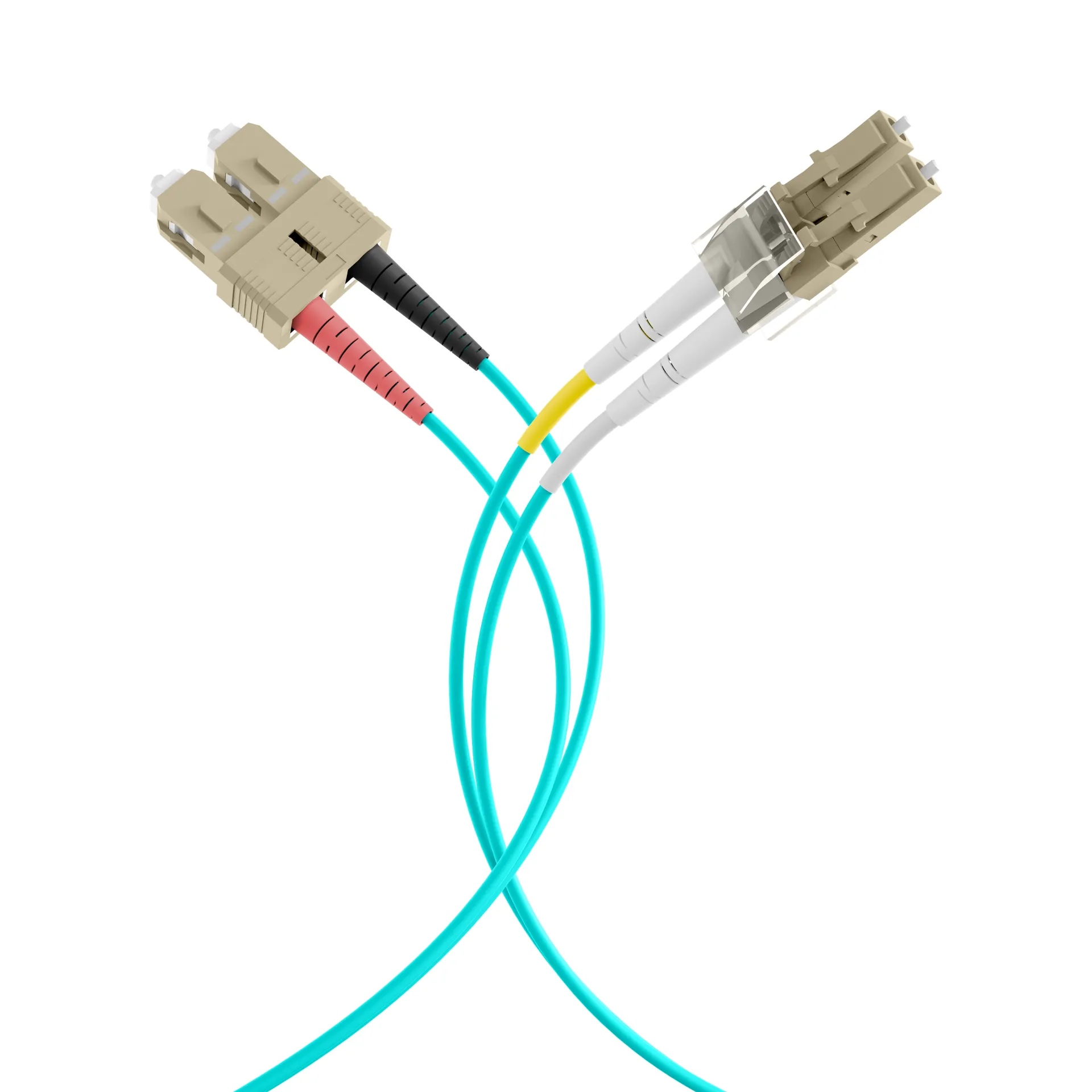 Duplex Patchkabel Flat-Twin LC-SC OM3 3m LSZH 3x5mm aqua – Bild 12