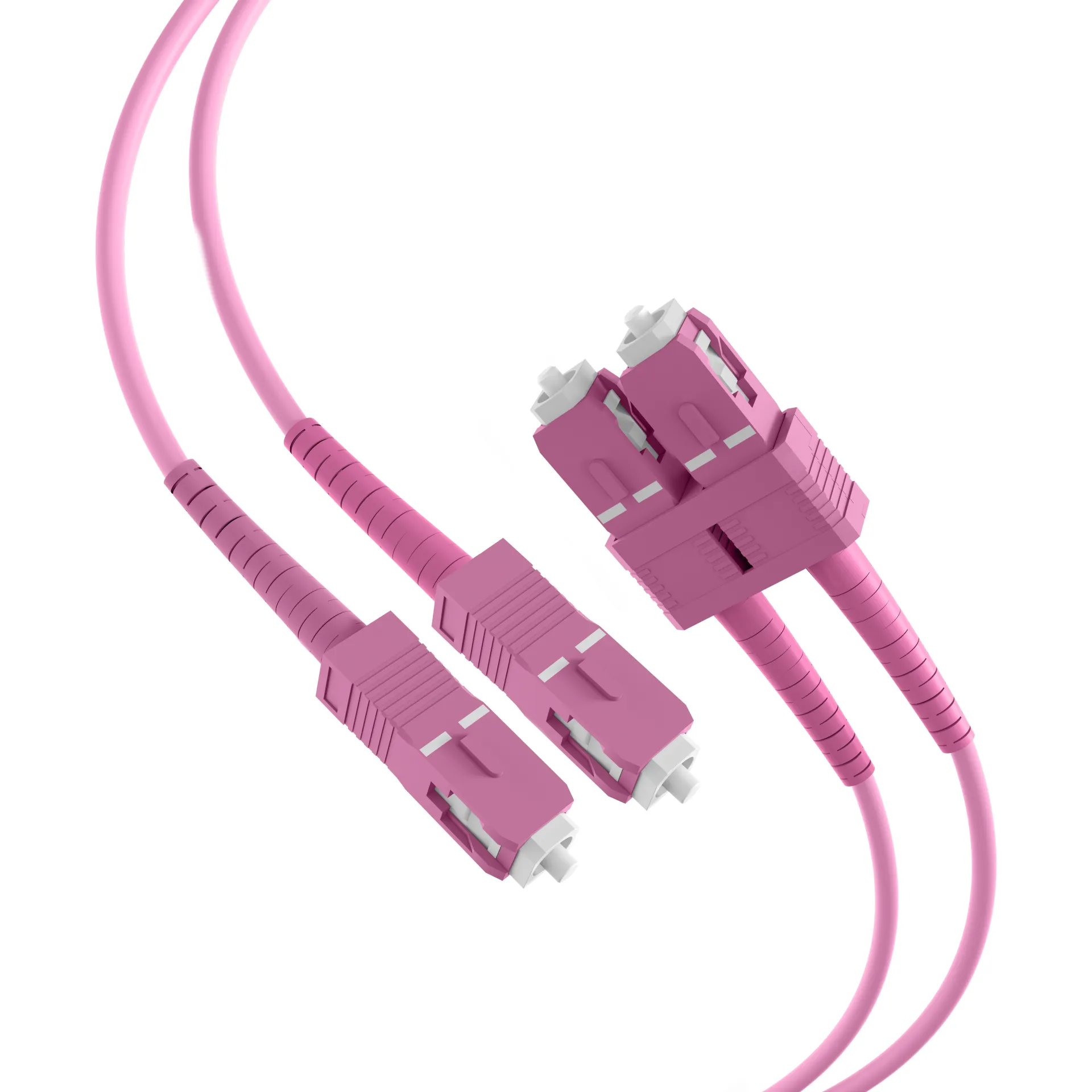 Duplex Patchkabel SC-SC OM4 1m LSZH 3mm erikaviolett – Bild 3