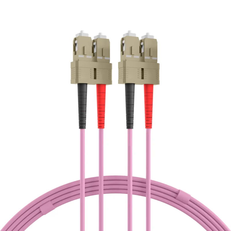 Duplex Patchkabel Flat-Twin SC-SC OM4 3m LSZH 3x5mm erikaviolett