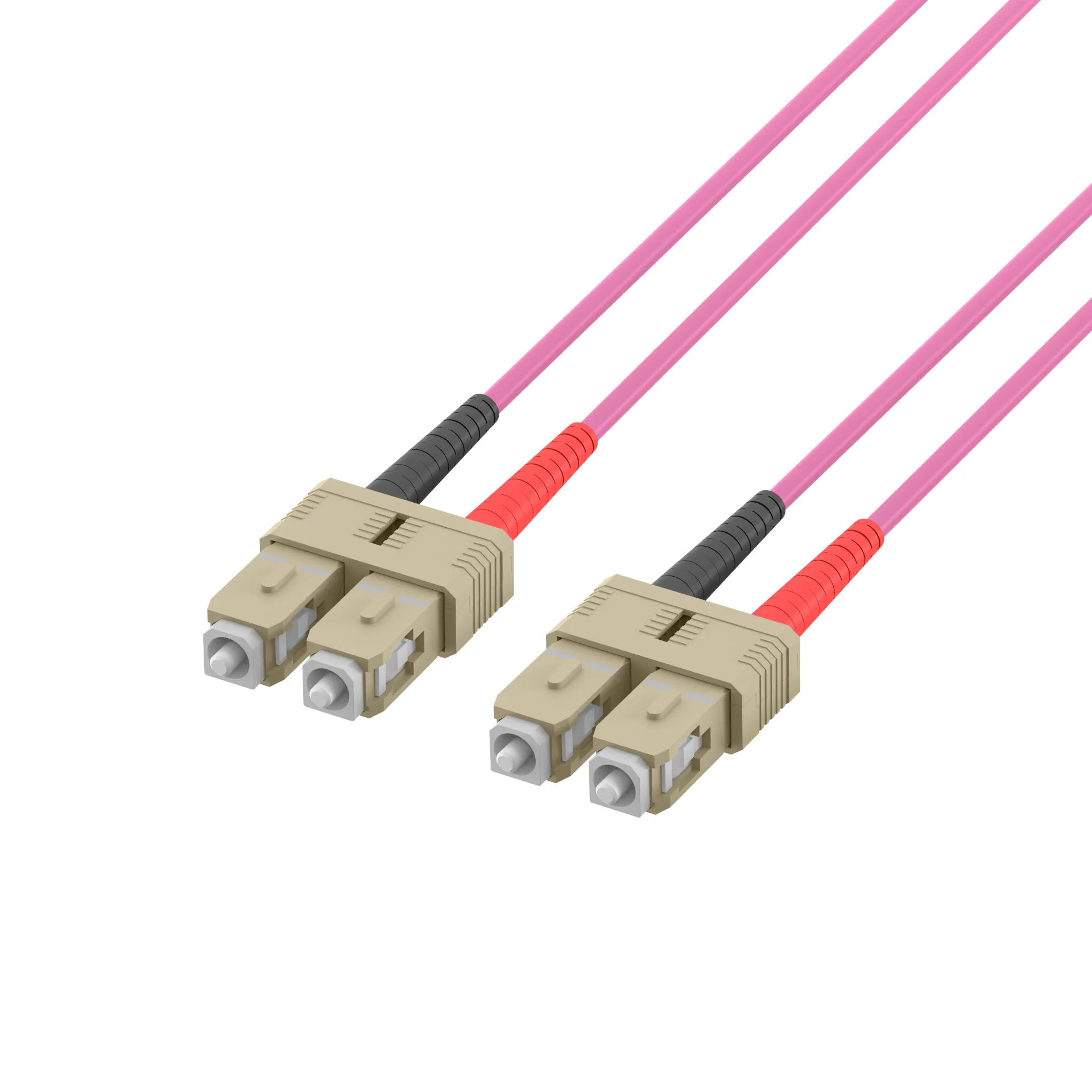 Duplex Patchkabel Flat-Twin SC-SC OM4 5m LSZH 3x5mm erikaviolett – Bild 3