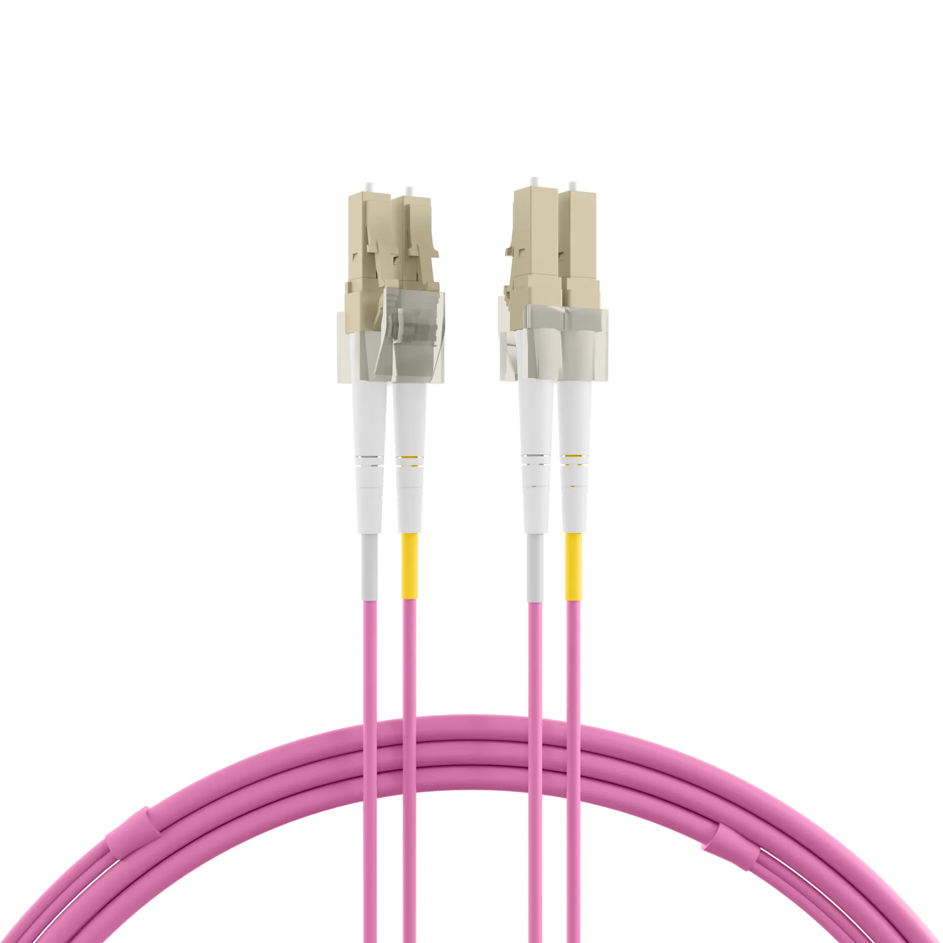 Duplex Patchkabel LC-LC OM4 2m LSZH 2mm erikaviolett