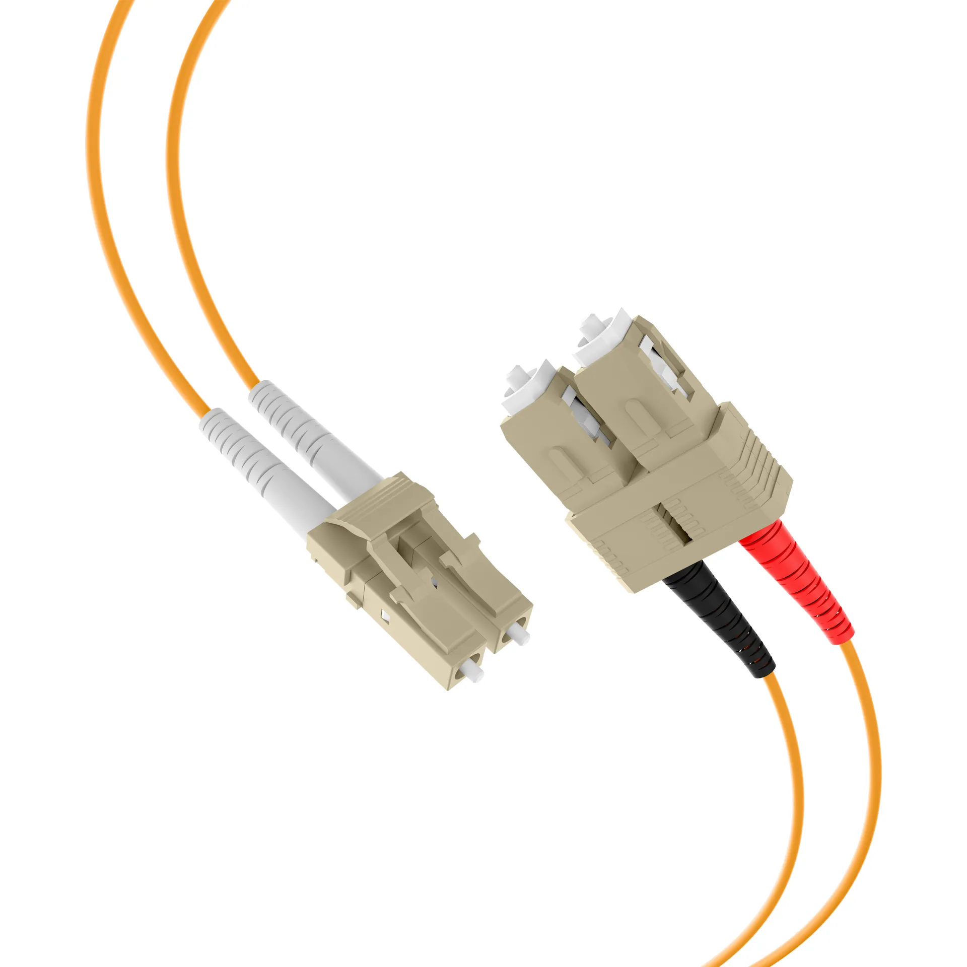 Duplex Patchkabel LC-SC OM2 1m LSZH 2mm orange – Bild 4