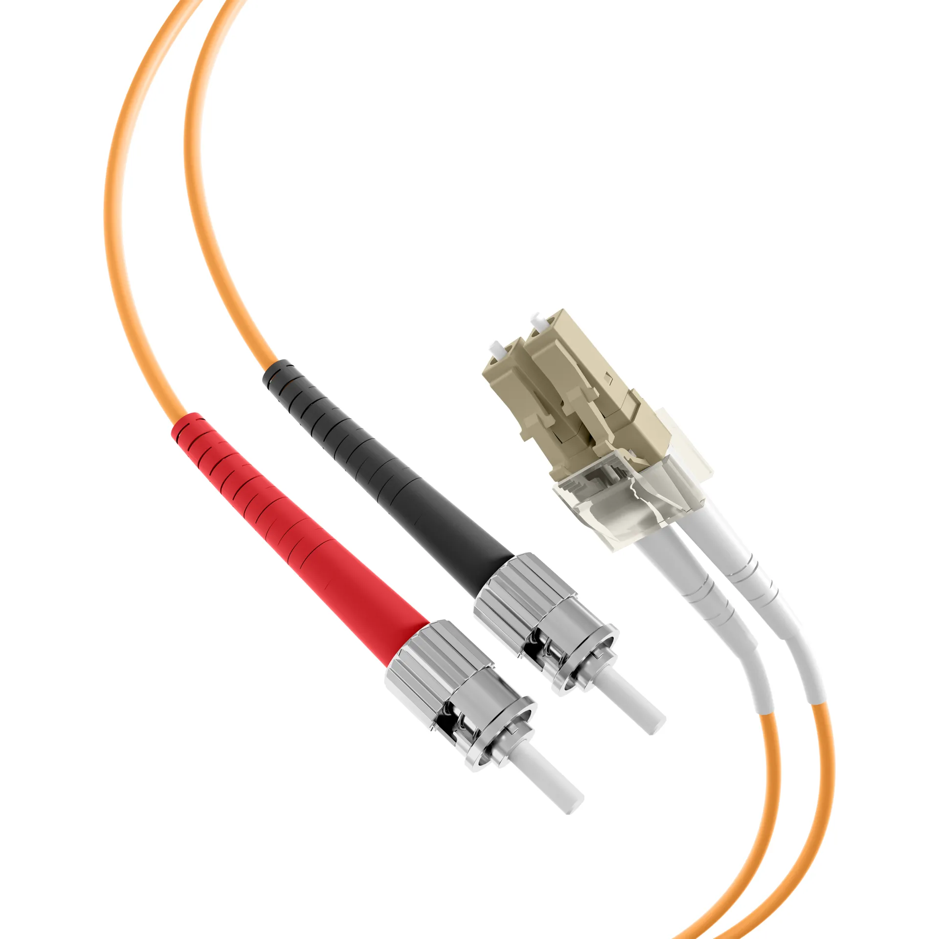 Duplex Patchkabel LC-ST OM2 0,5m LSZH 2mm orange – Bild 2
