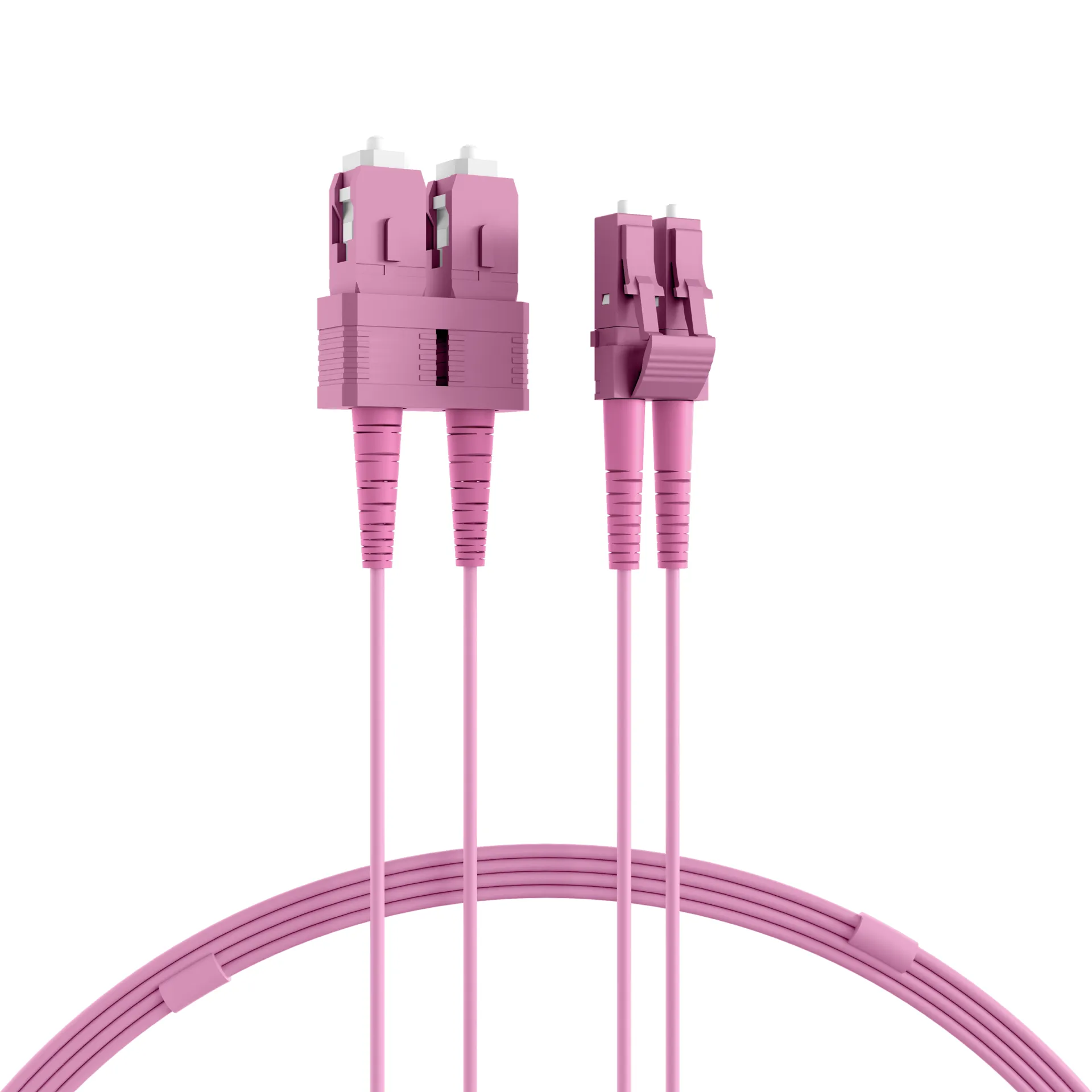 Duplex Patchkabel LC-SC OM4 0,5m LSZH 2mm erikaviolett – Bild 5