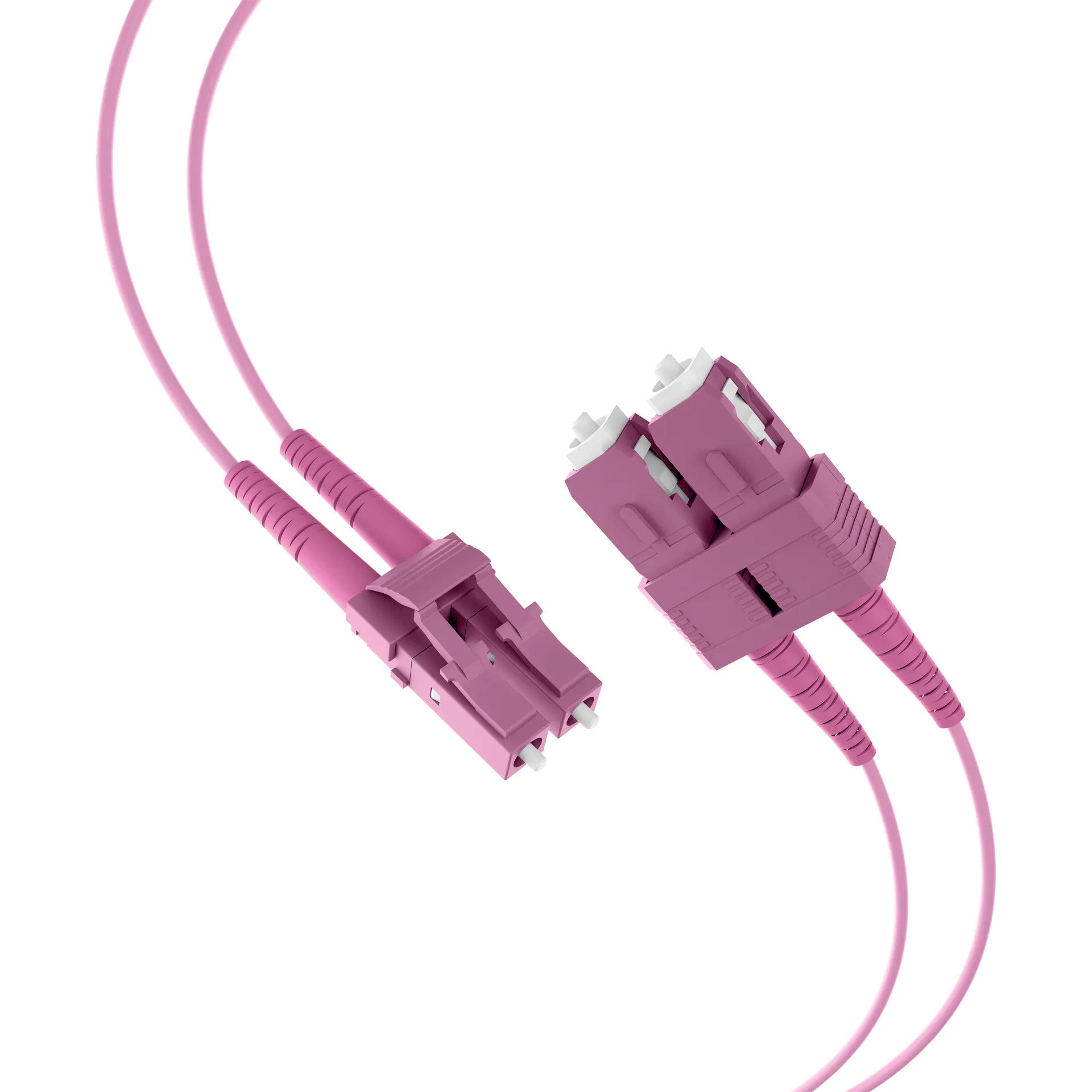 Duplex Patchkabel LC-SC OM4 0,5m LSZH 2mm erikaviolett – Bild 6