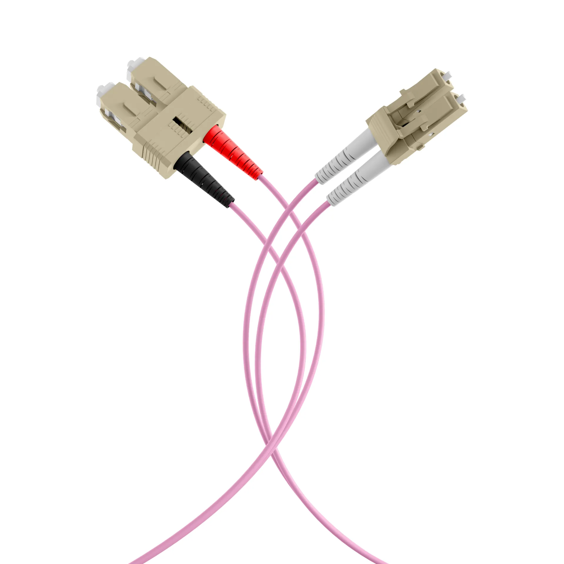 Duplex Patchkabel LC-SC OM4 0,5m LSZH 2mm erikaviolett – Bild 4