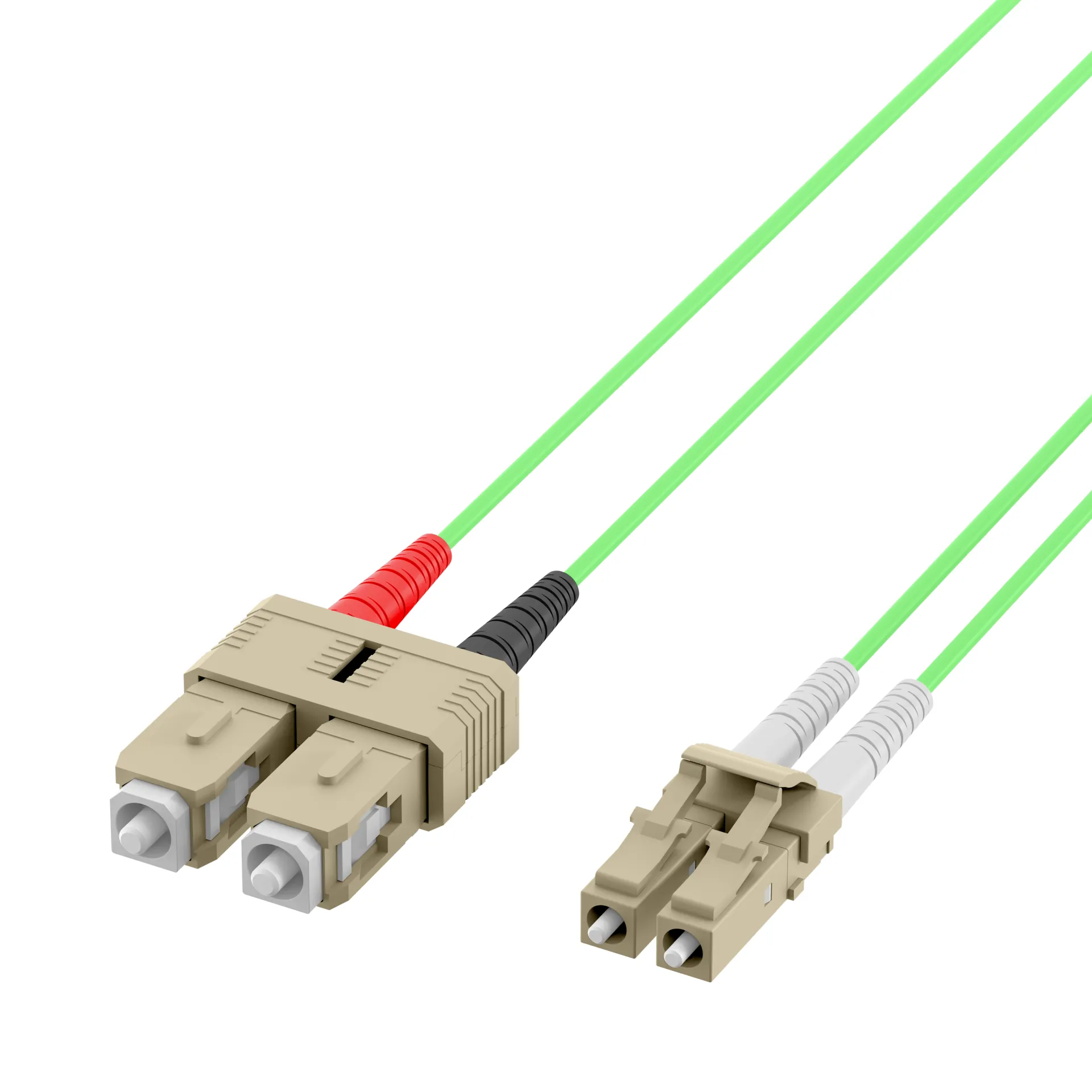 Duplex Patchkabel LC-SC OM5 40m LSZH 2mm limettengrün – Bild 3