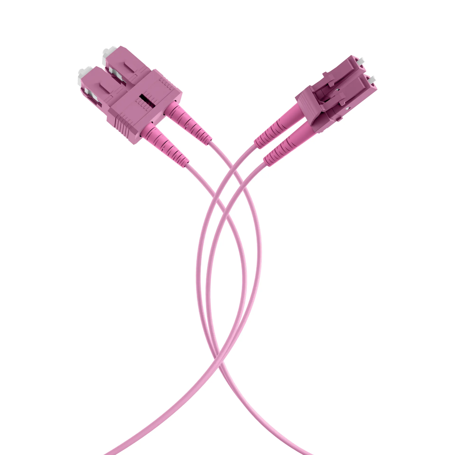 Duplex Patchkabel LC-SC OM4 5m LSZH 2mm erikaviolett – Bild 8