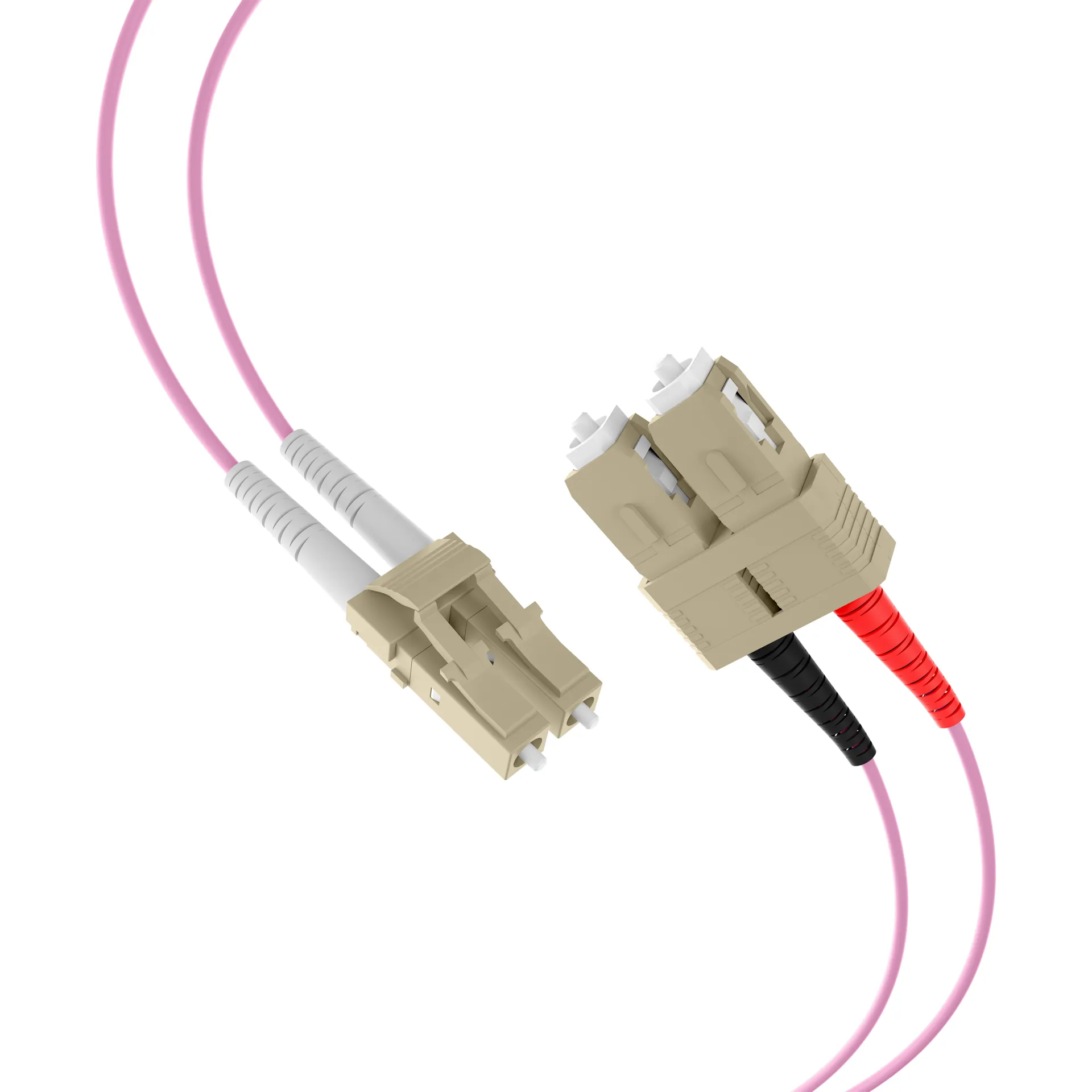 Duplex Patchkabel LC-SC OM4 5m LSZH 2mm erikaviolett – Bild 2