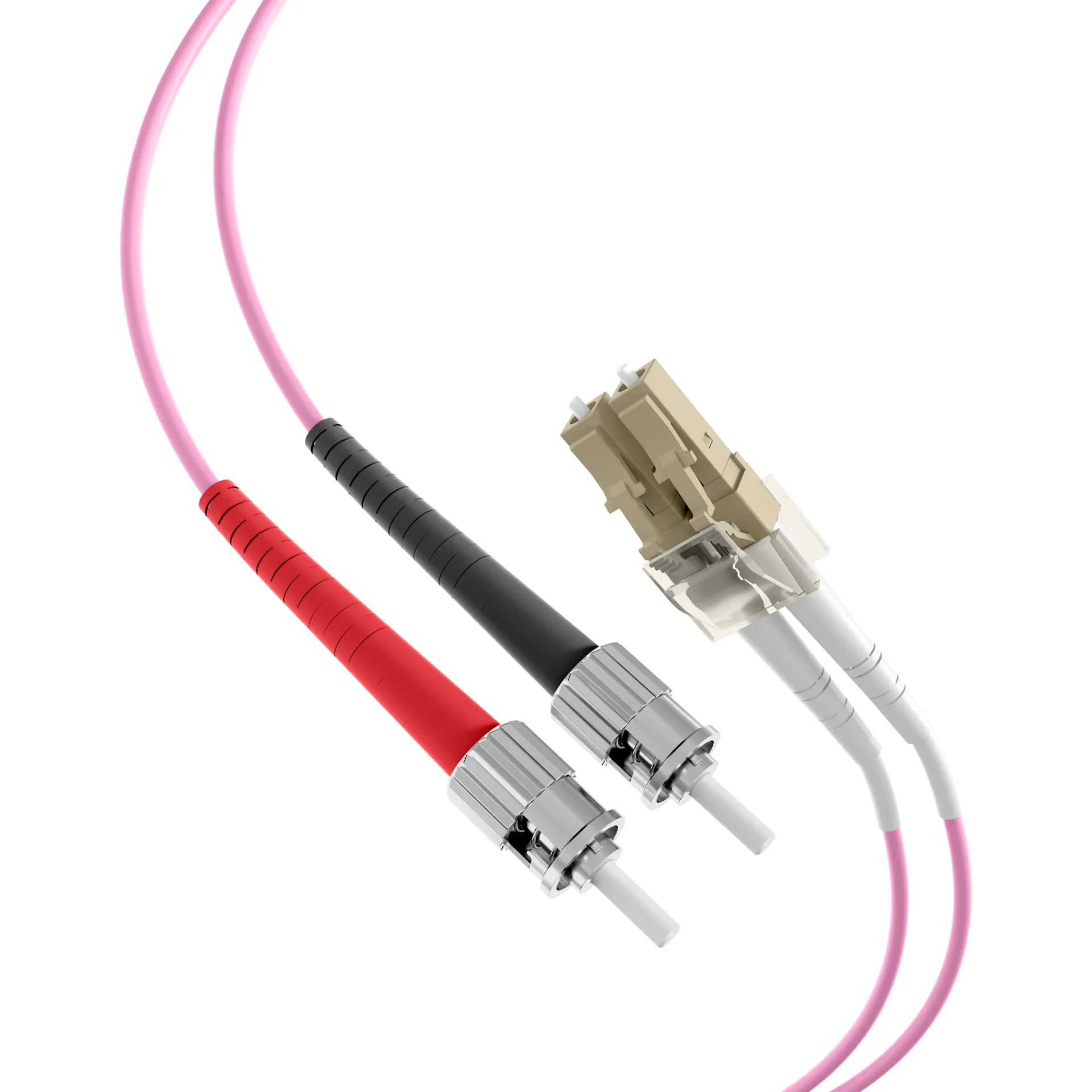 Duplex Patchkabel LC-ST OM4 2m LSZH 2mm erikaviolett – Bild 6