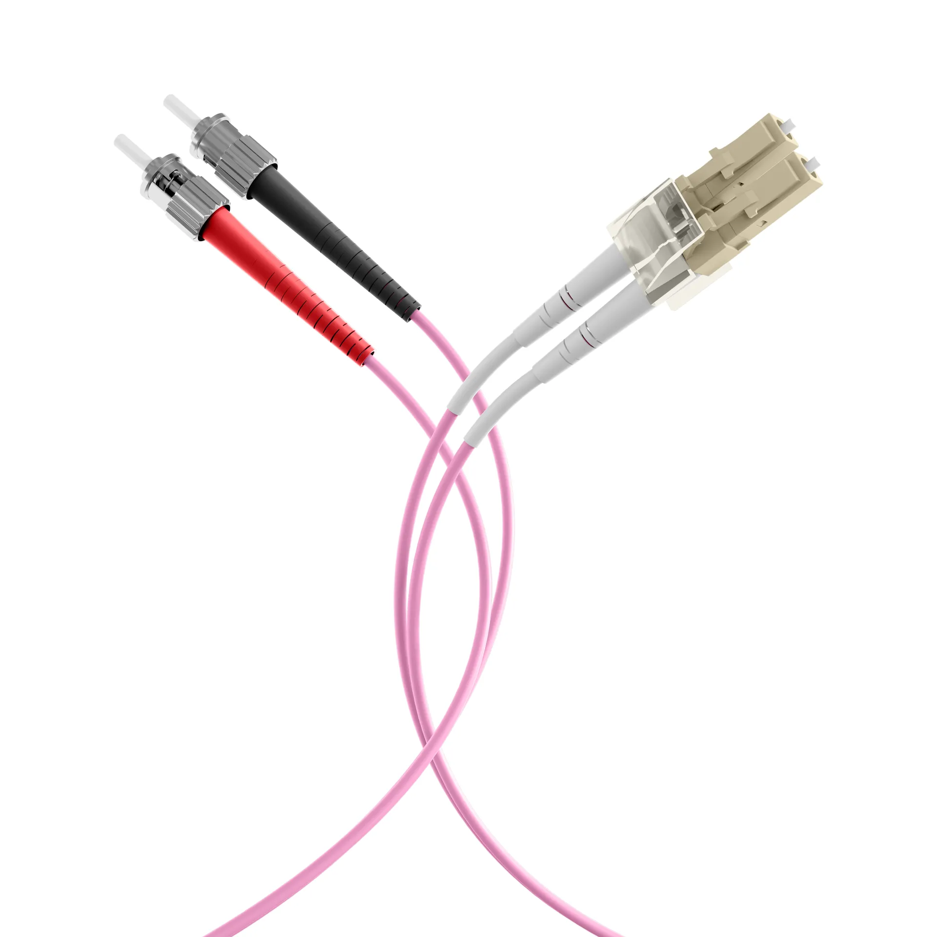 Duplex Patchkabel LC-ST OM4 2m LSZH 2mm erikaviolett – Bild 4