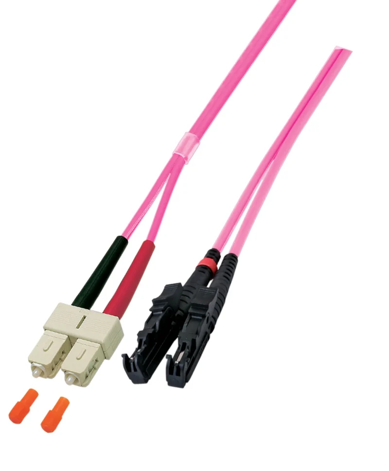 Duplex Patchkabel E2000®-SC OM4 3m LSZH 3mm erikaviolett