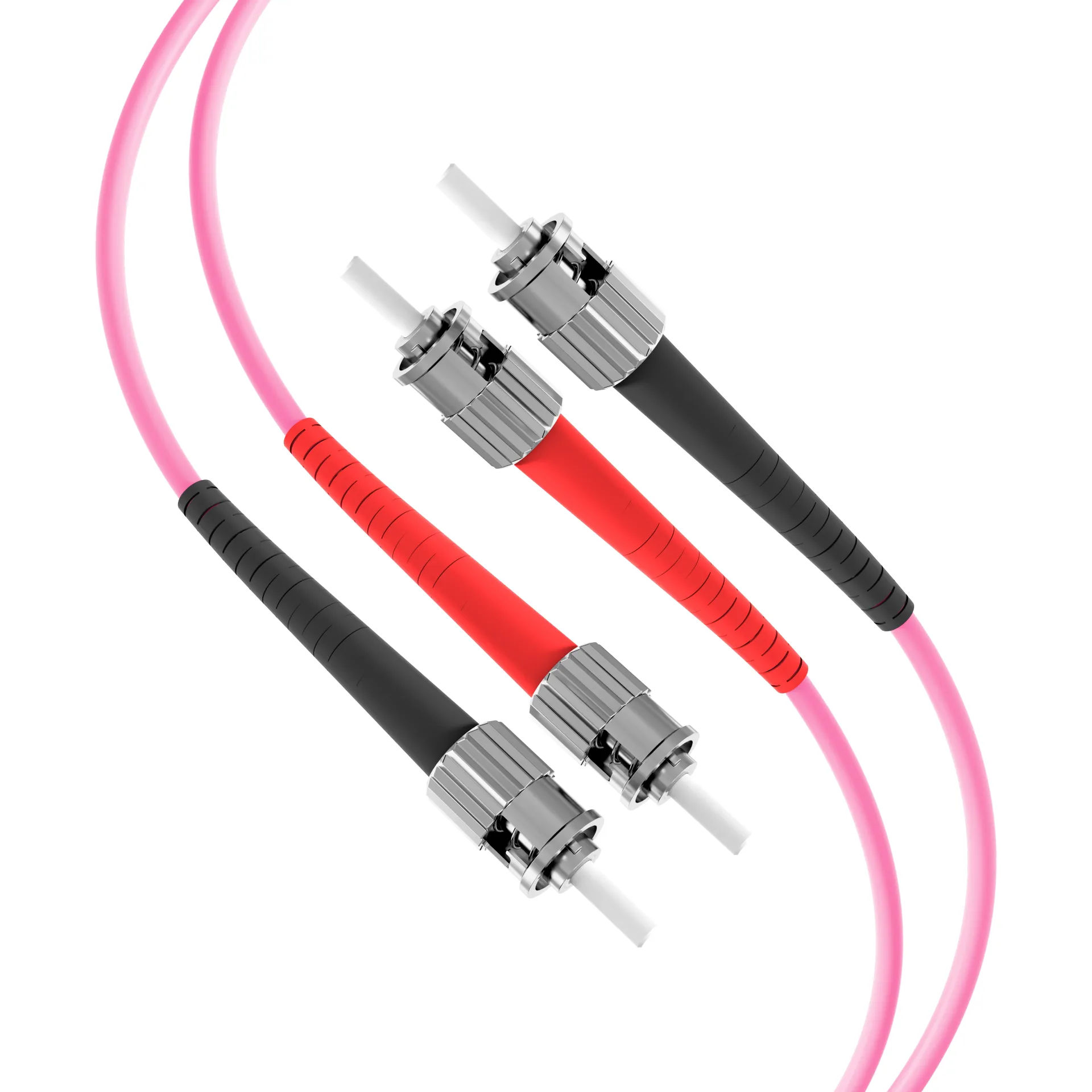 Duplex Patchkabel ST-ST OM4 3m LSZH 3mm erikaviolett – Bild 2