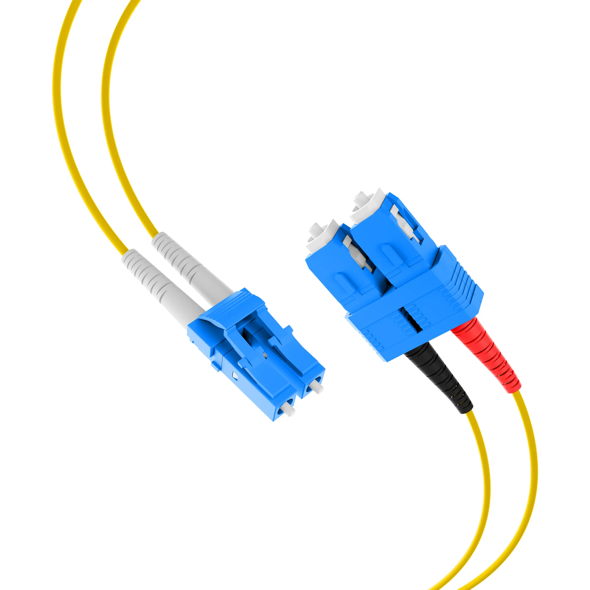 Duplex Patchkabel LC-SC OS2 G652D 0,5m LSZH 2mm gelb – Bild 2