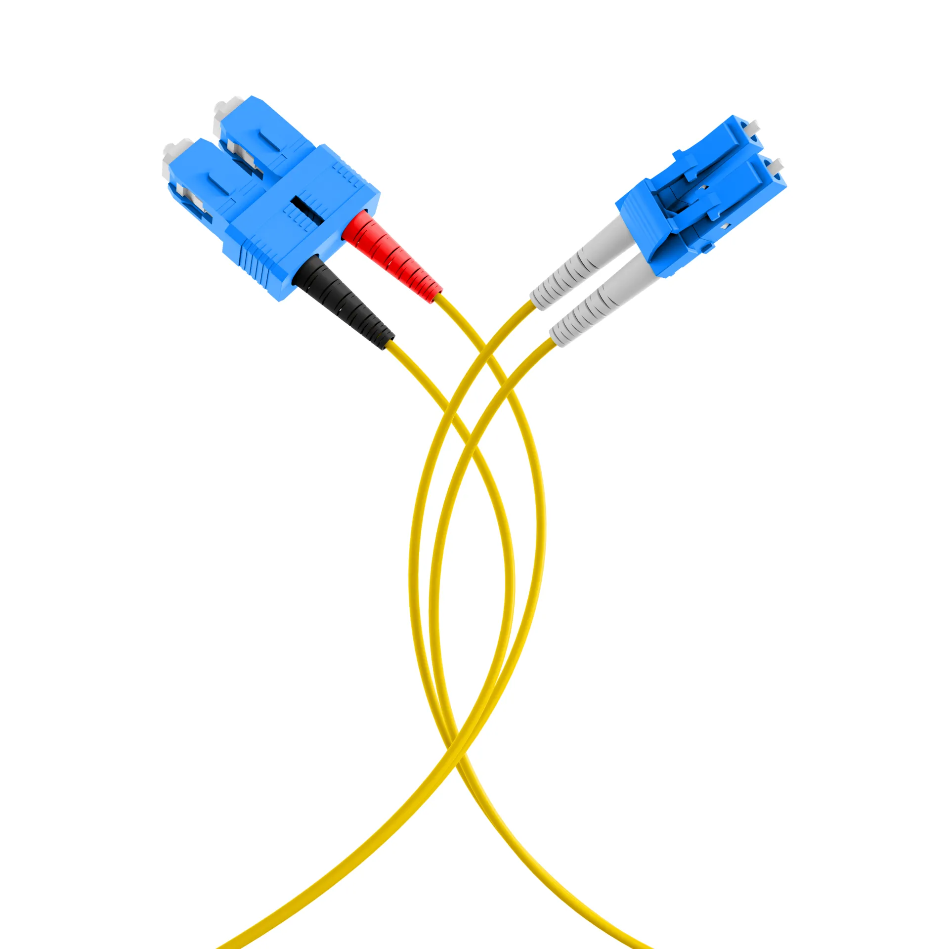 Duplex Patchkabel LC-SC OS2 G652D 0,5m LSZH 2mm gelb – Bild 4