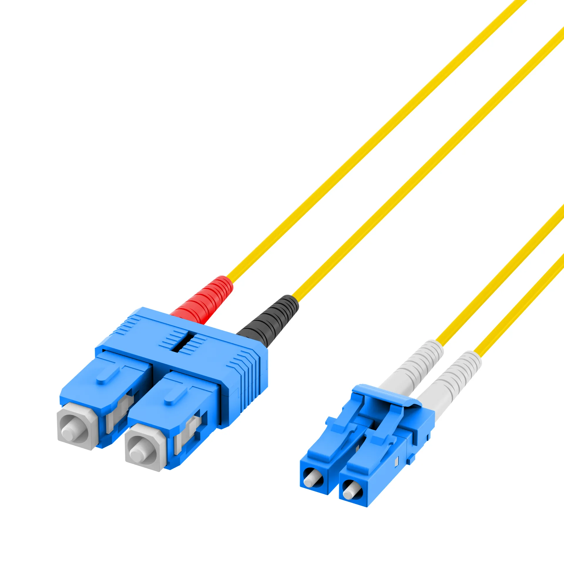 Duplex Patchkabel LC-SC OS2 G652D 2m LSZH 2mm gelb – Bild 3