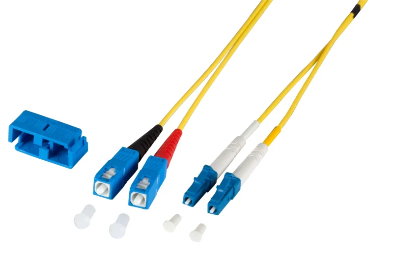 Duplex Patchkabel LC-SC OS2 G657A2 25m LSZH 2mm gelb