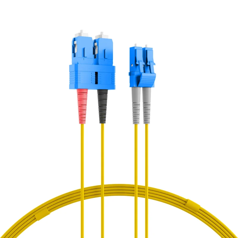 Duplex Patchkabel Flat-Twin LC-SC OS2 G652D 0,5m LSZH 3x5mm gelb