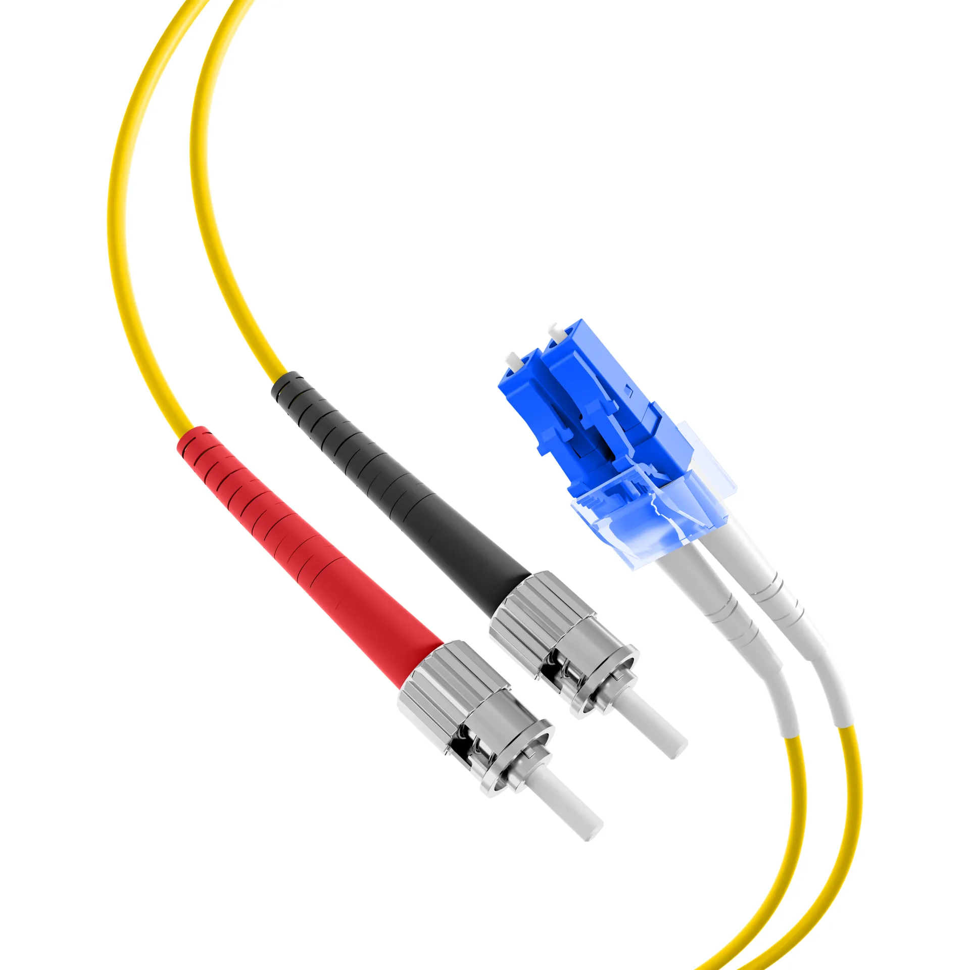 Duplex Patchkabel LC-ST OS2 G652D 0,5m LSZH 2mm gelb – Bild 2