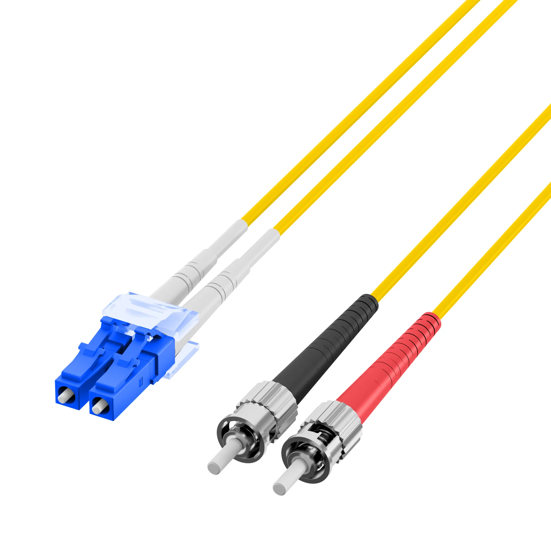 Duplex Patchkabel LC-ST OS2 G652D 0,5m LSZH 2mm gelb – Bild 3