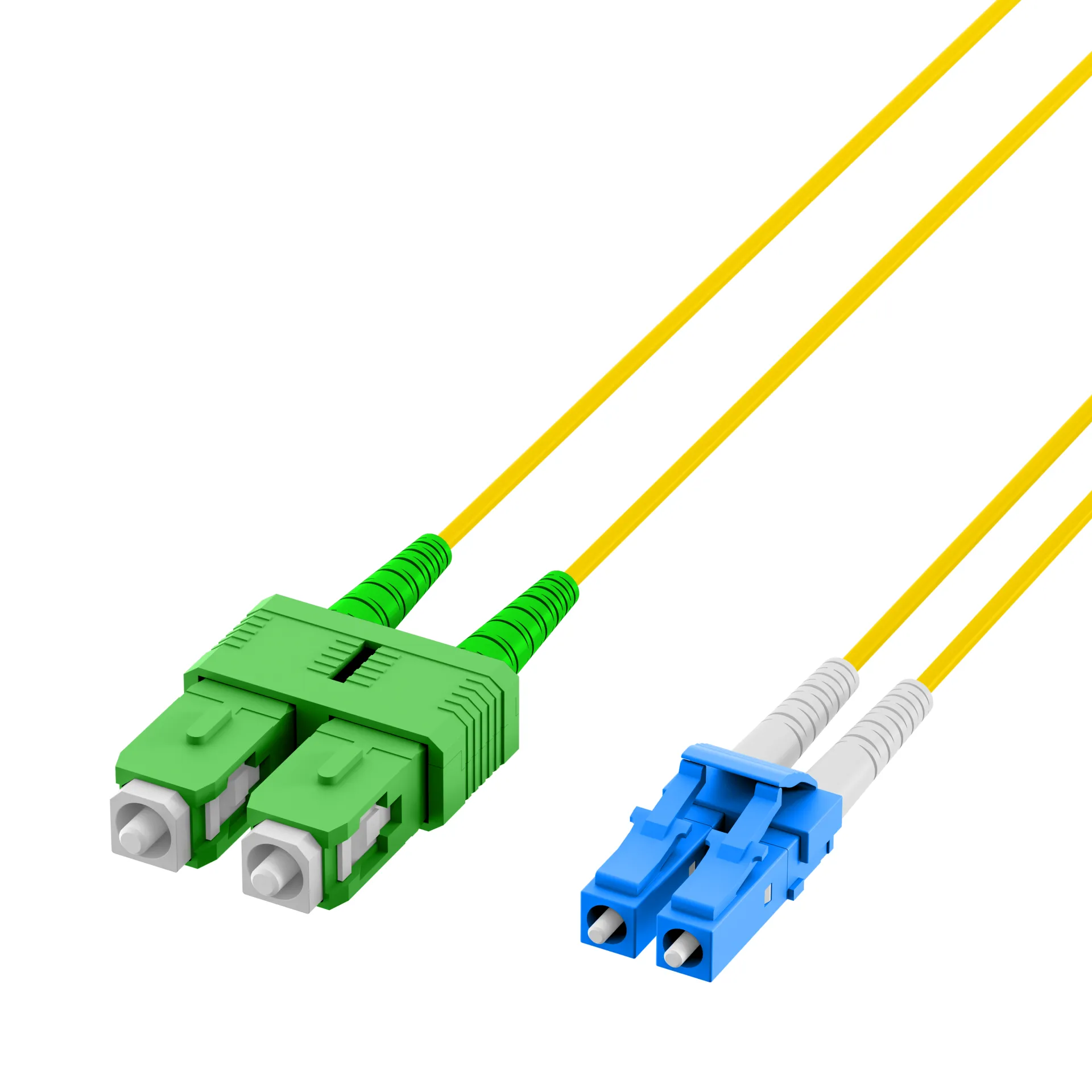 Duplex Patchkabel LC-SC/APC OS2 G652D 0,5m LSZH 2mm gelb – Bild 3