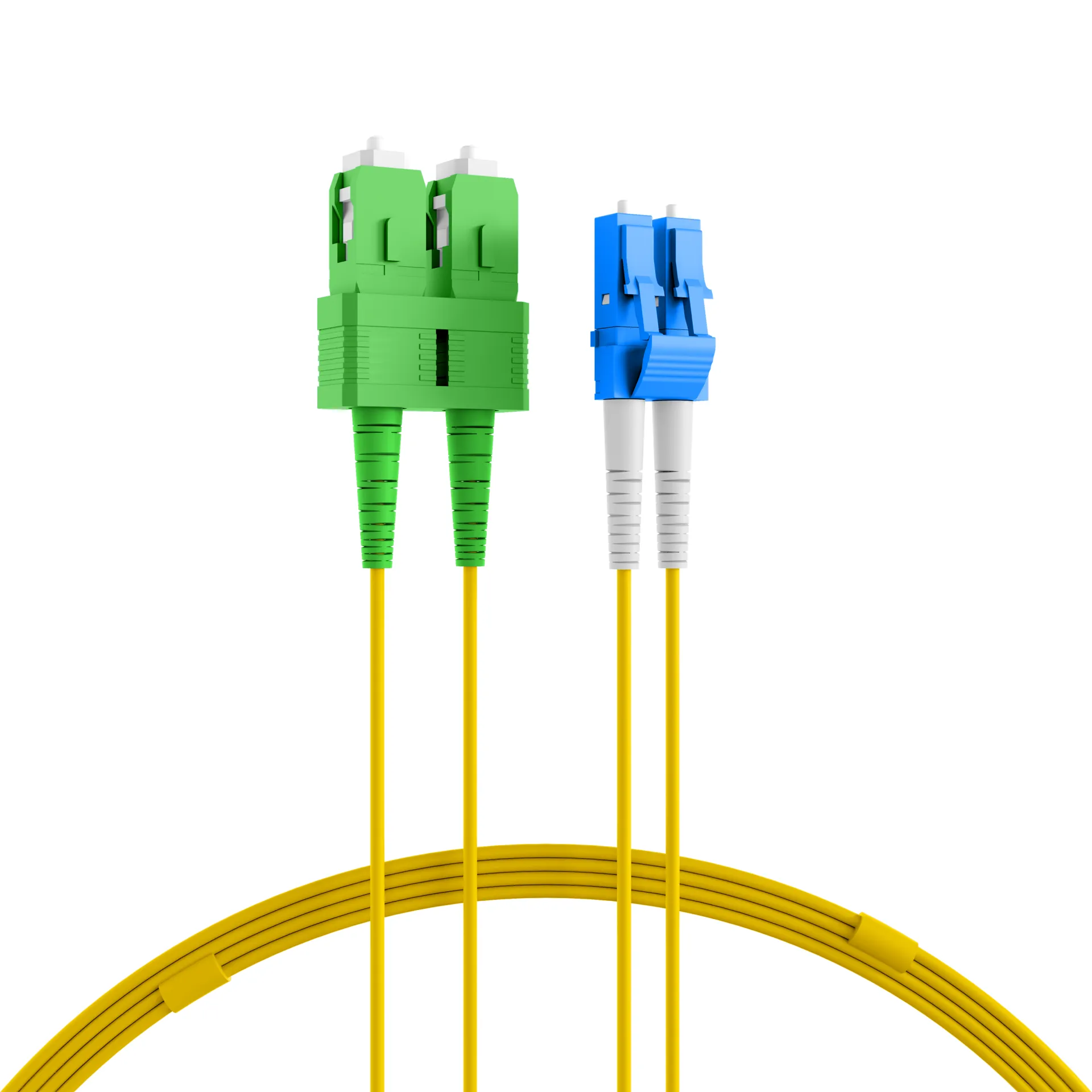 Duplex Patchkabel LC-SC/APC OS2 G652D 1m LSZH 2mm gelb – Bild 11