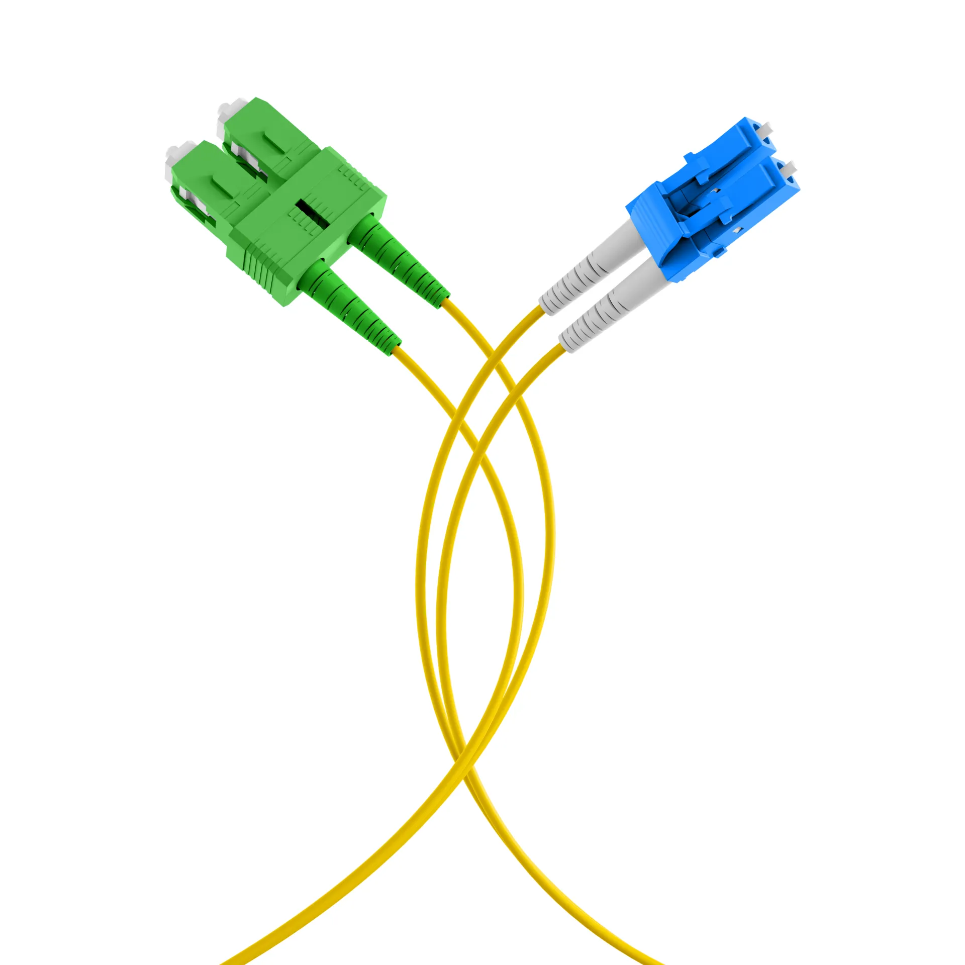 Duplex Patchkabel LC-SC/APC OS2 G652D 1m LSZH 2mm gelb – Bild 4
