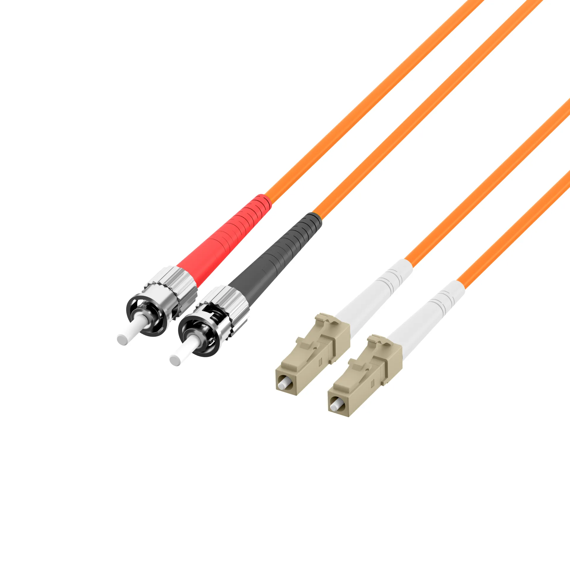 Duplex Patchkabel LC-ST OM1 30m LSZH 2mm orange – Bild 3