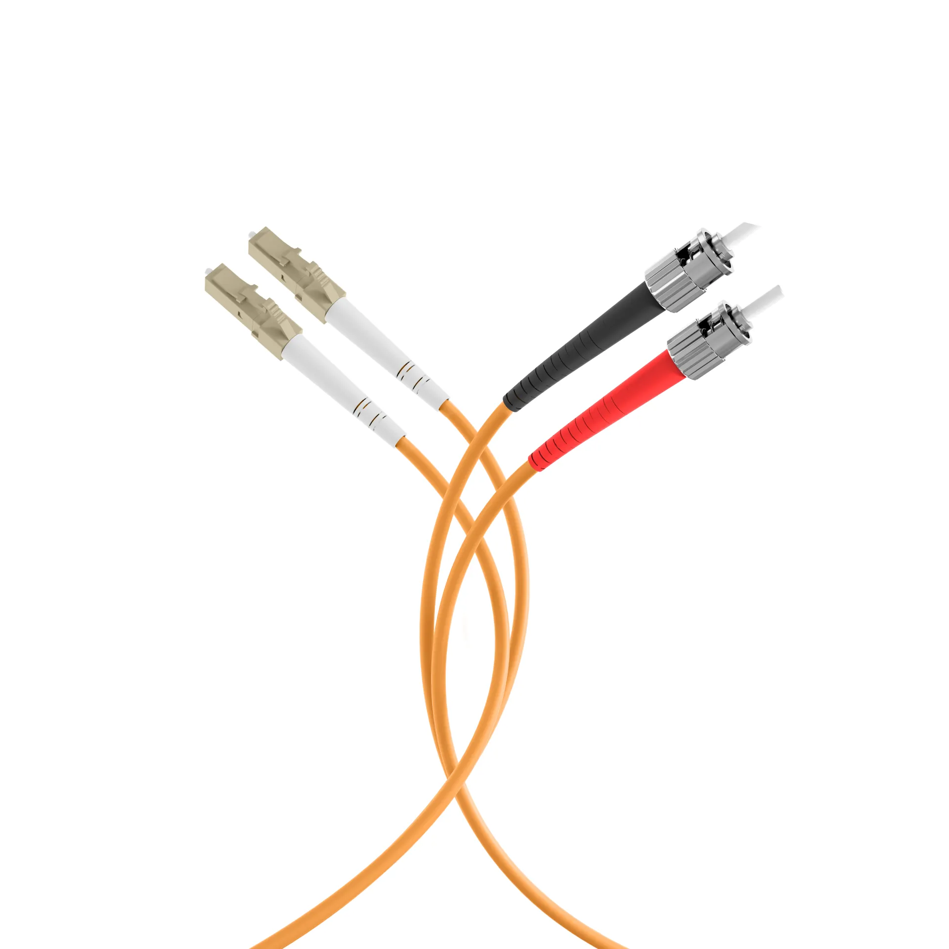 Duplex Patchkabel LC-ST OM1 30m LSZH 2mm orange – Bild 4