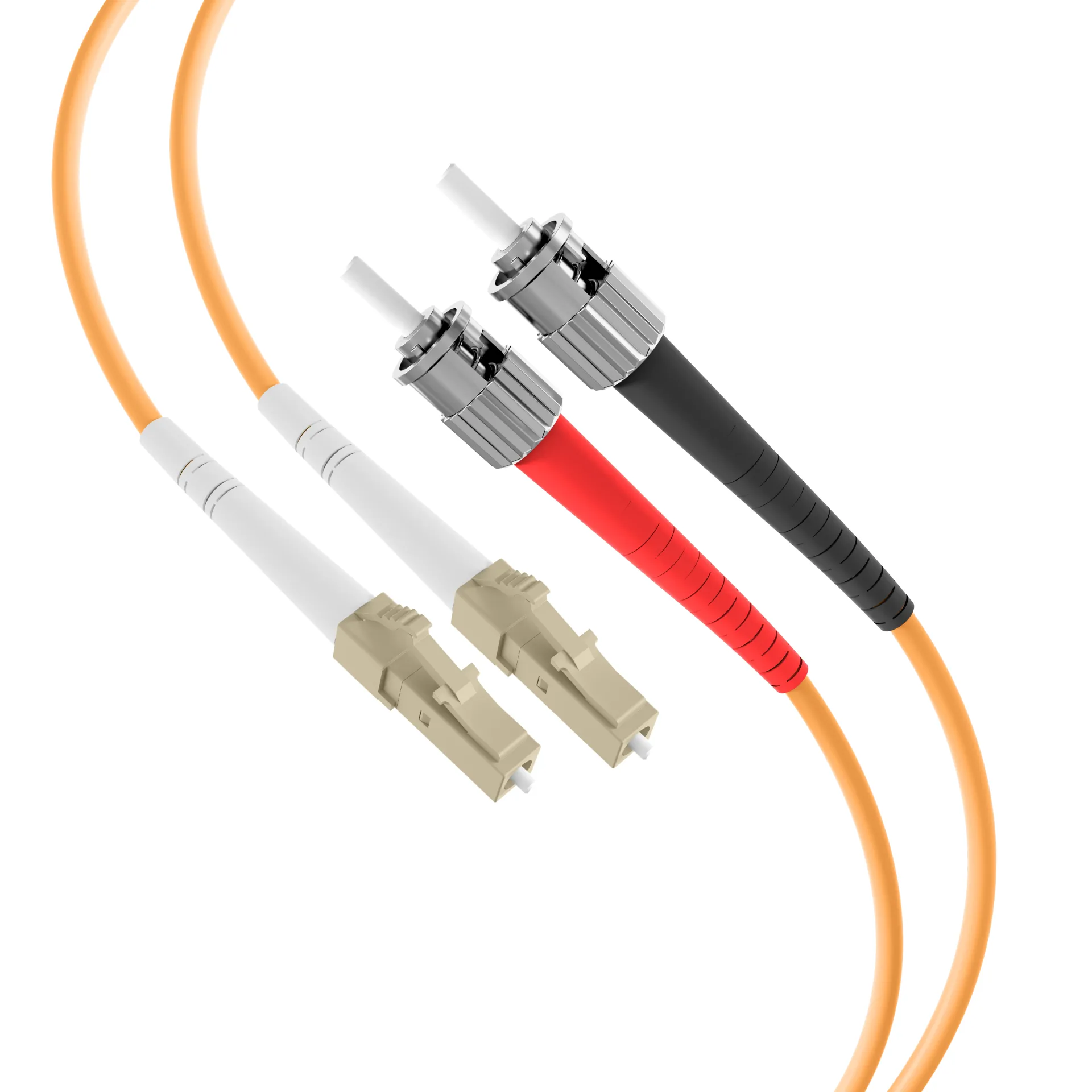 Duplex Patchkabel LC-ST OM1 50m LSZH 2mm orange – Bild 2