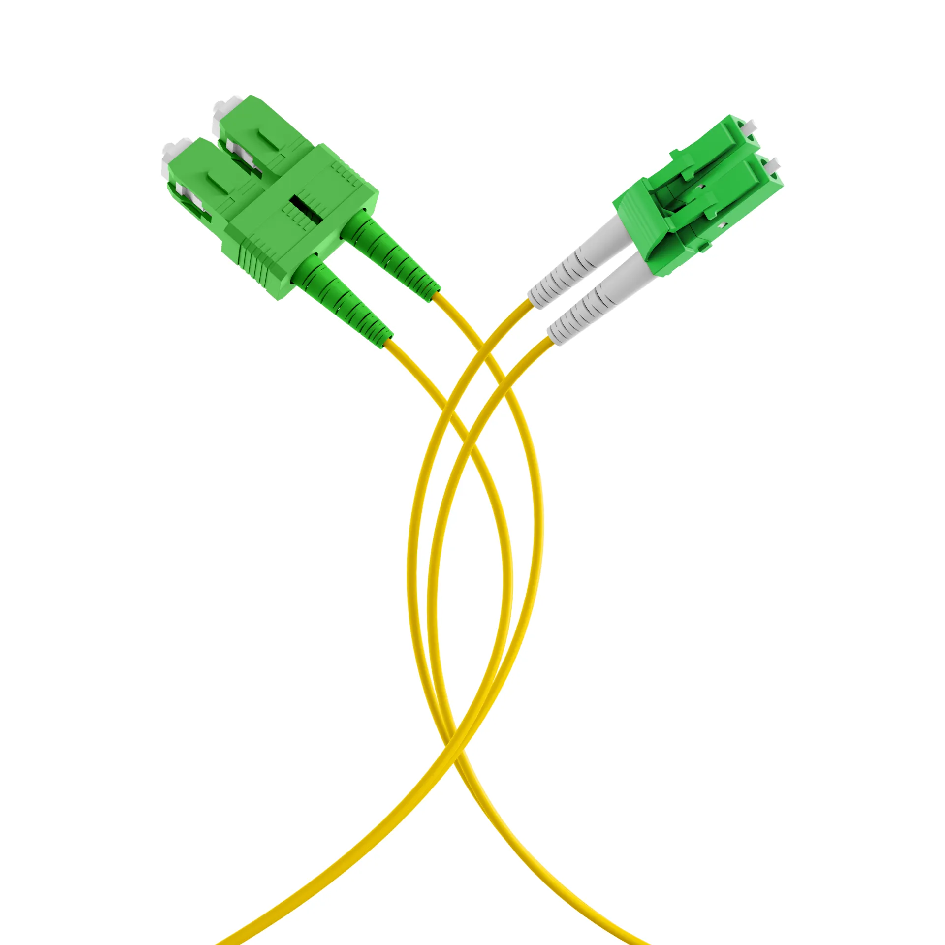 Duplex Patchkabel LC/APC-SC/APC OS2 G652D 40m LSZH 2mm gelb – Bild 4