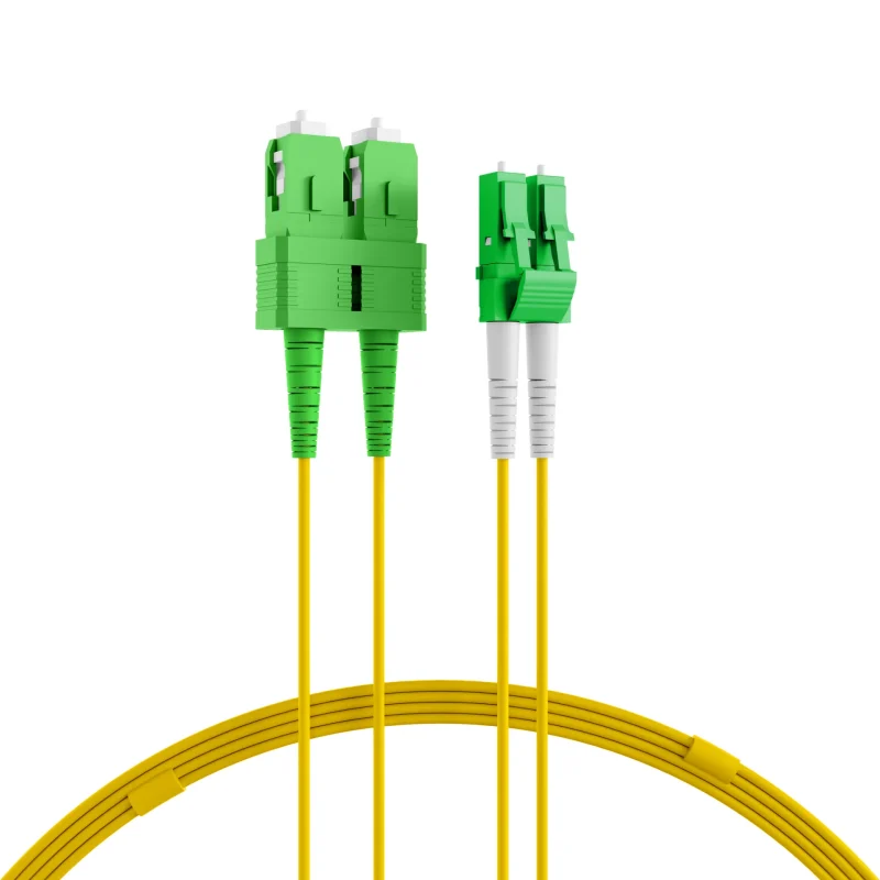 Duplex Patchkabel LC/APC-SC/APC OS2 G652D 50m LSZH 2mm gelb