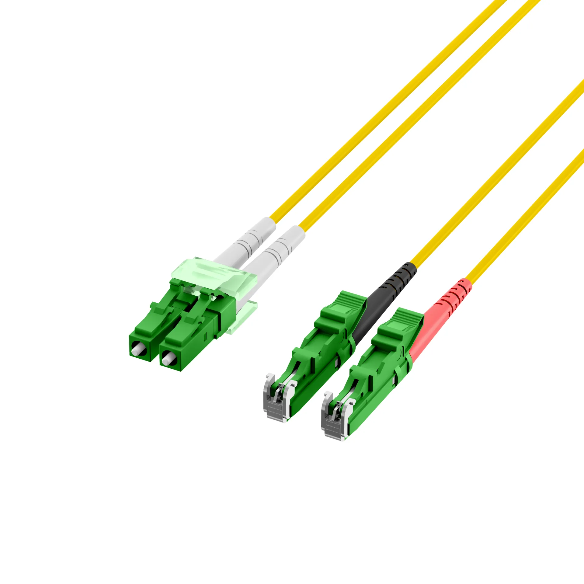 Duplex Patchkabel E2000®/APC-LC/APC OS2 25m LSZH 3mm gelb – Bild 3