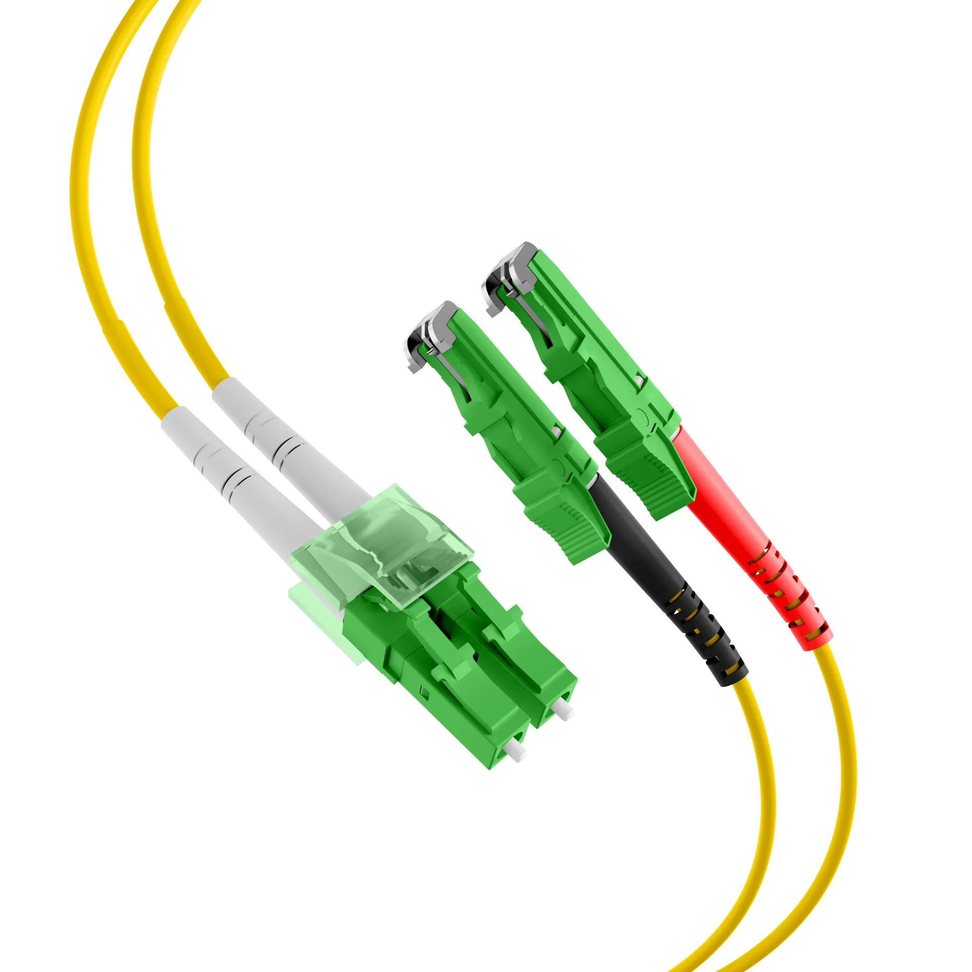 Duplex Patchkabel E2000®/APC-LC/APC OS2 35m LSZH 3mm gelb – Bild 2